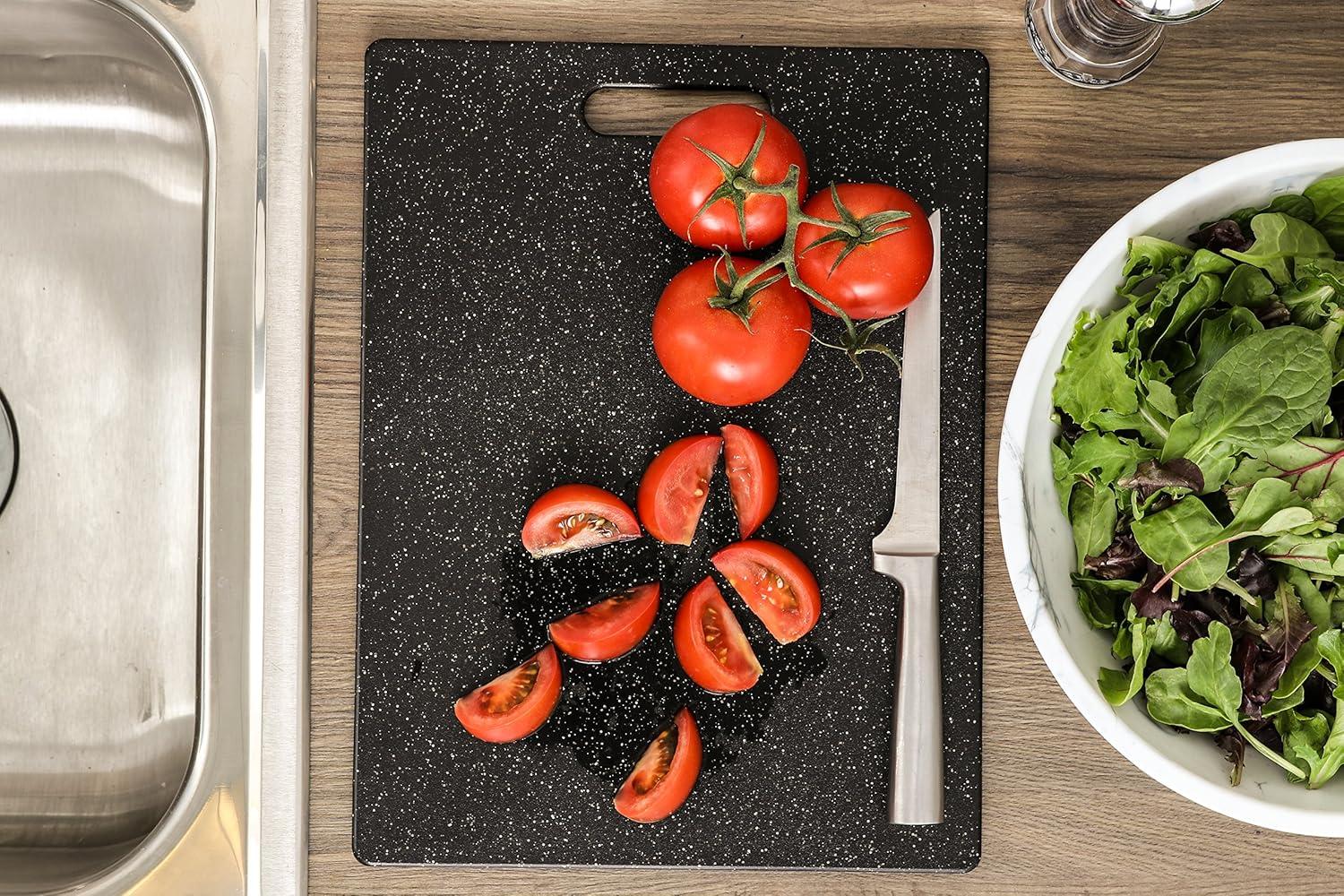 Superboard Pastry Board and Cutting Boards Set - Midnight Granite Design, Lightweight & Stain-Resistant - Made in the USA - Dishwasher Safe -