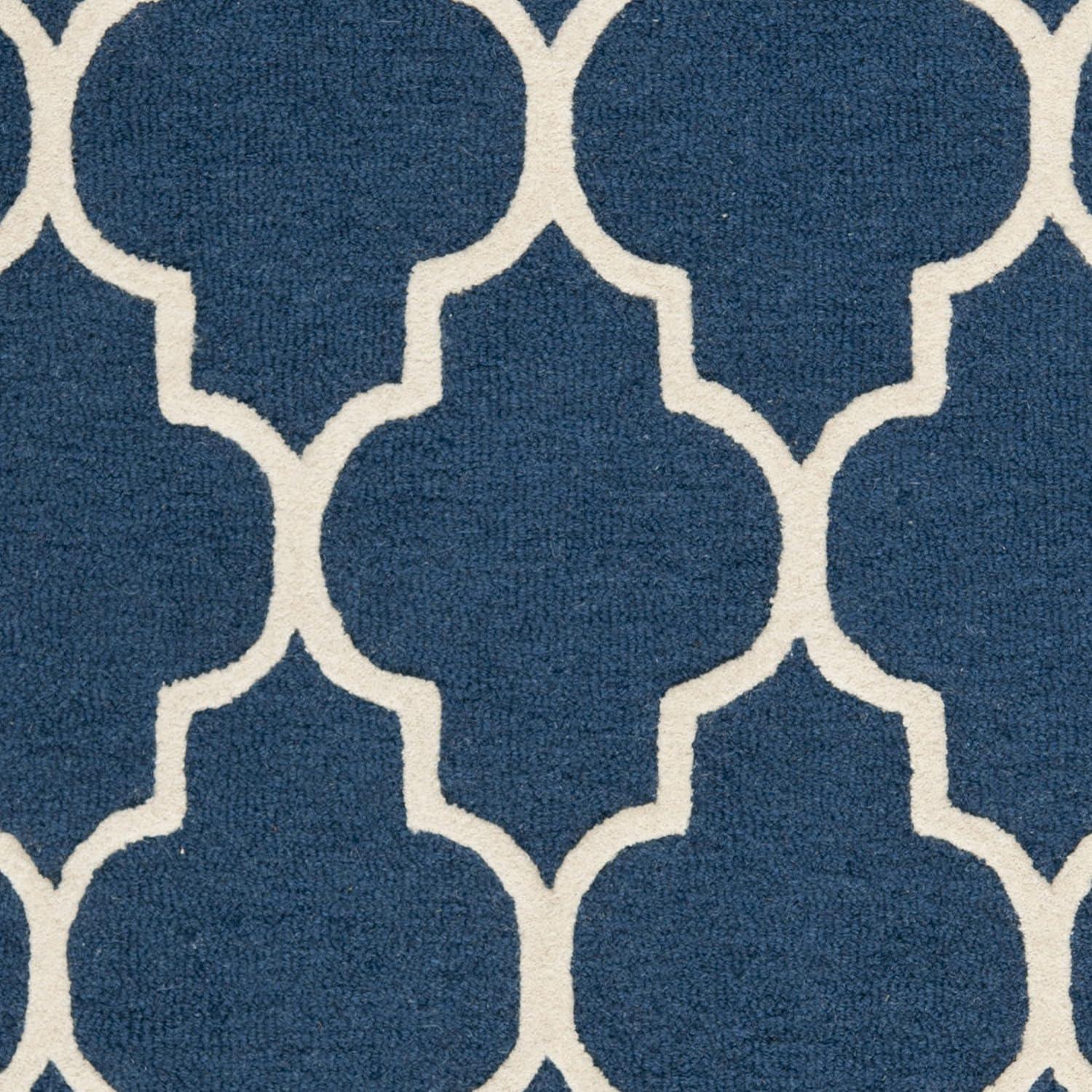Cambridge CAM134 Tufted Indoor Area Rug - Navy/Ivory - 4'x6' - Safavieh