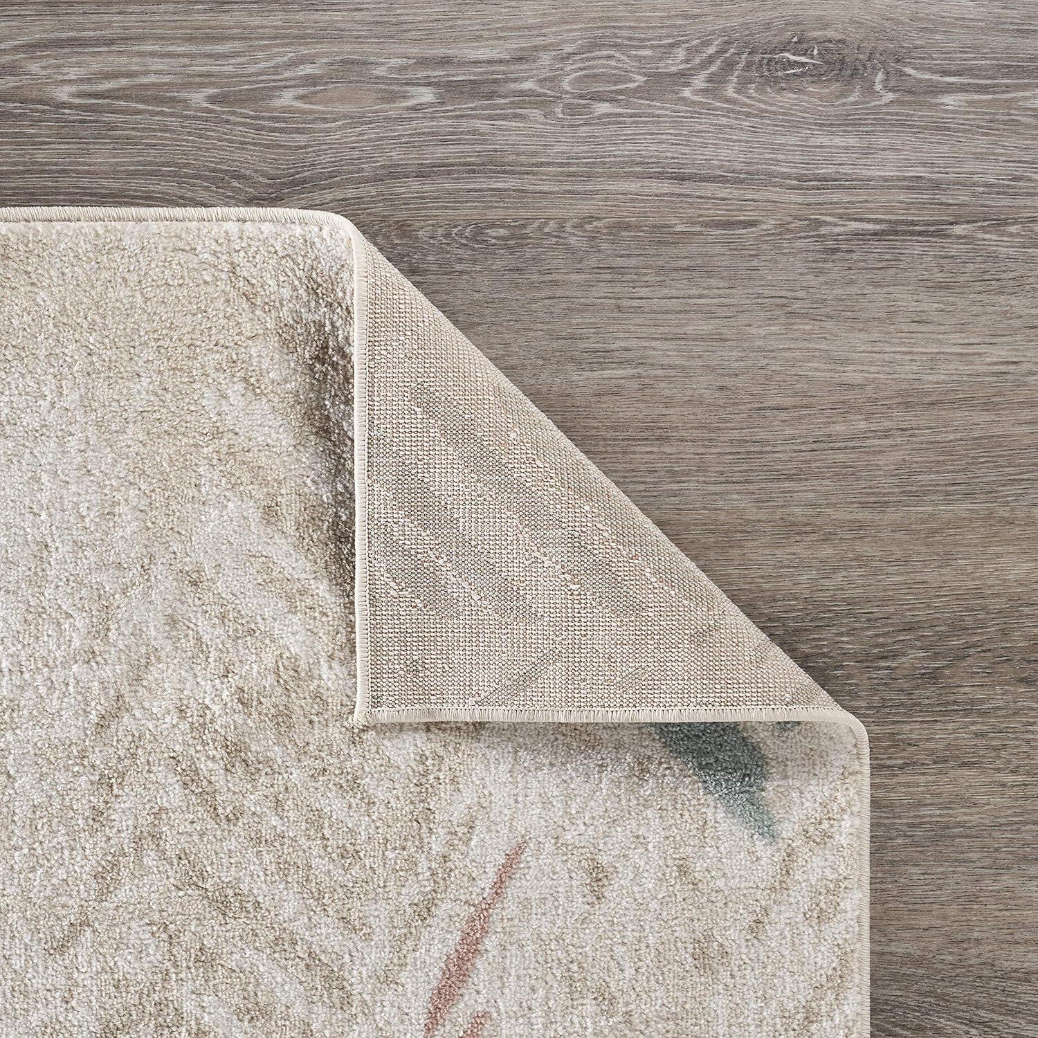 Ox Bay Diana 5'2" x 7'2" Ivory/Beige Abstract Stain and Fade Stain Resistant Indoor Area Rug