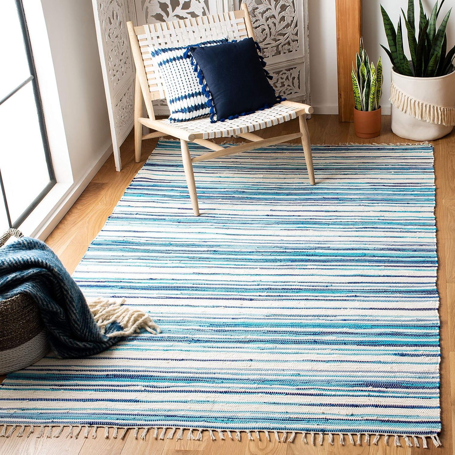 Rag Area Rug RAR126 Hand Woven Area Rug  - Safavieh