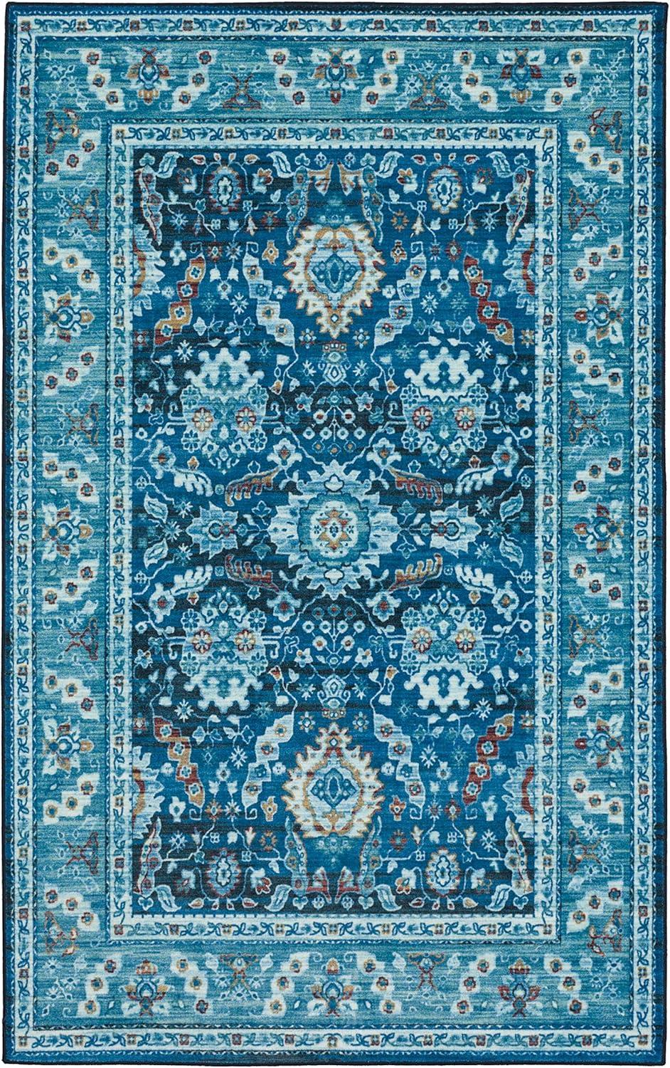 Mohawk Home Prismatic Marshall Denim Floral Ornamental (2' X 3') Accent Rug