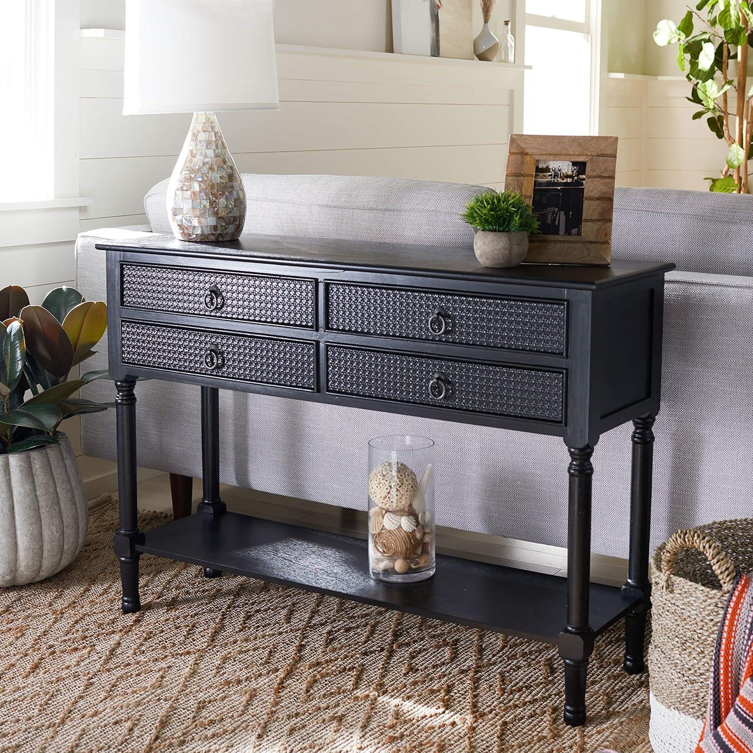 Haines 4 Drawer Console Table  - Safavieh