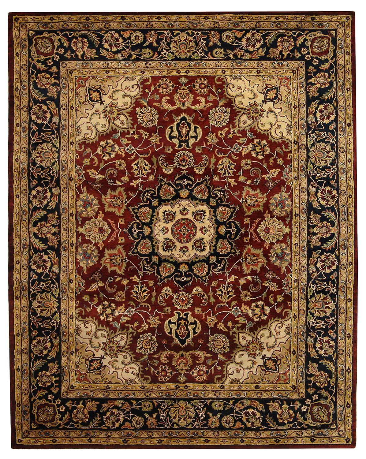 SAFAVIEH Classic Kennet Oriental Wool Area Rug, Burgundy/Navy, 7'6" x 9'6"