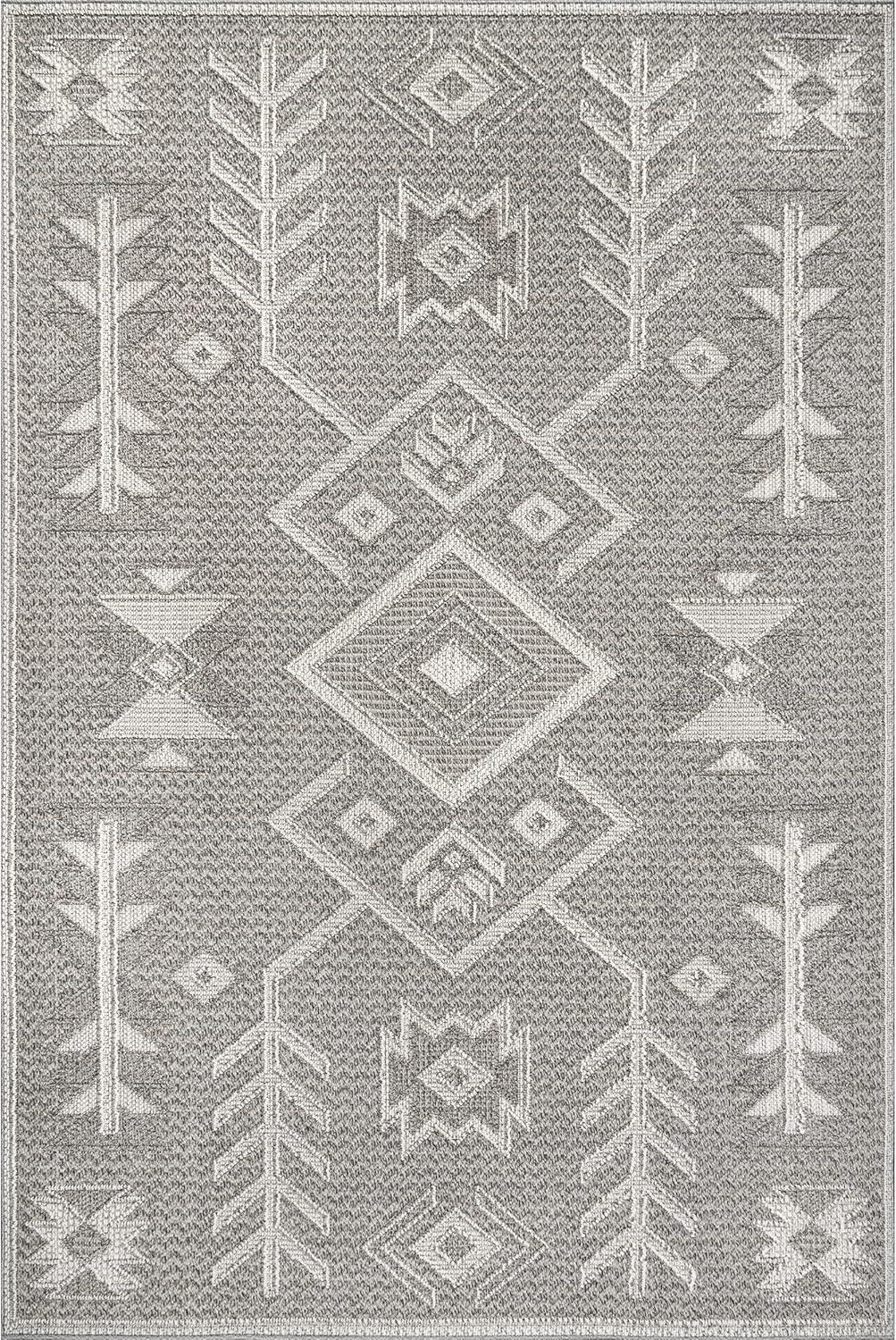 Nuloom Theresa Textured Southwestern Indoor Area Rug - Grey 5x7