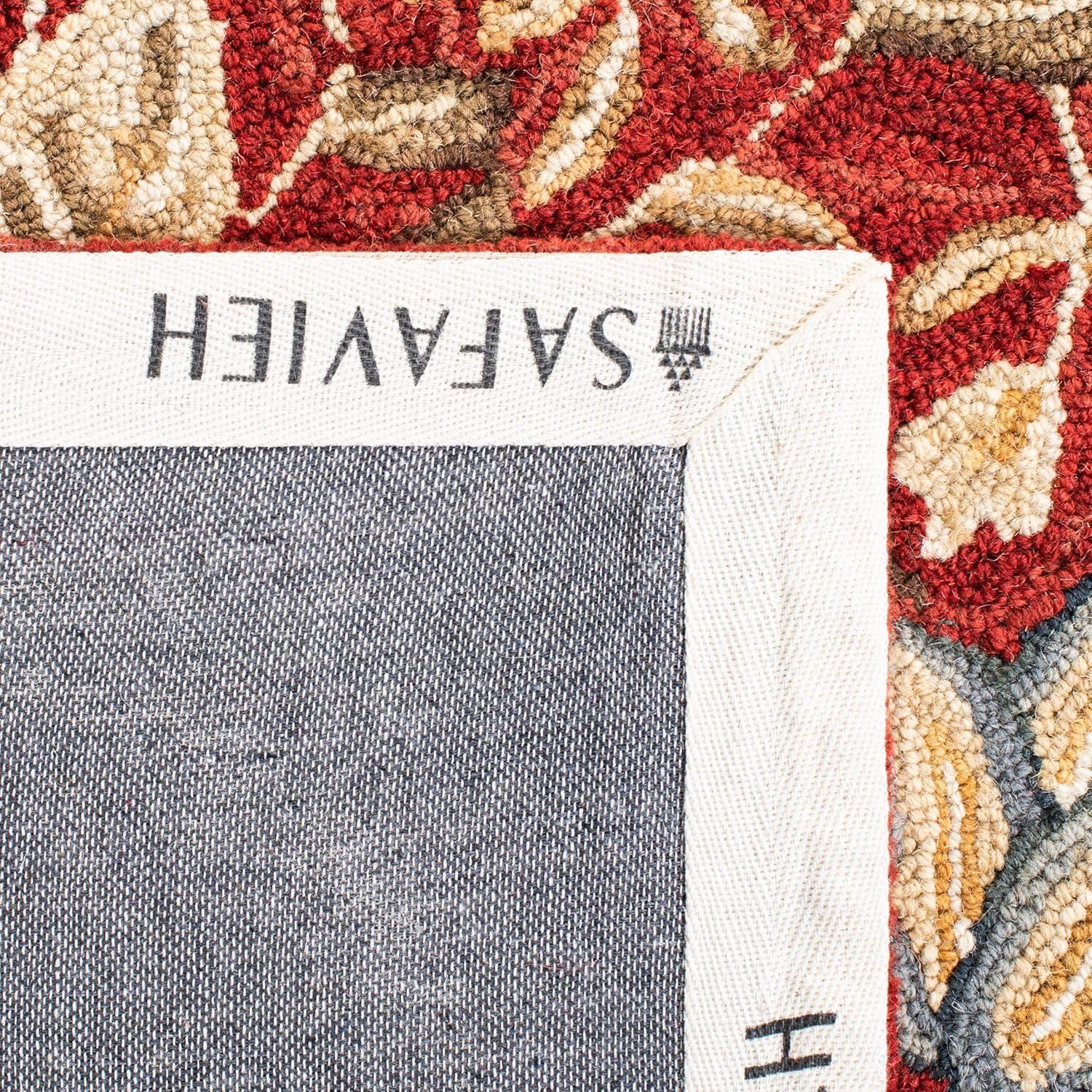 Chelsea HK140 Hand Hooked Area Rug - Red/Ivory - 3'9"x5'9" - Safavieh.