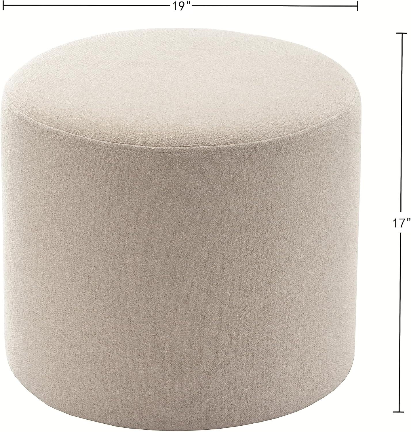 19" Round Pouf Ottoman - WOVENBYRD