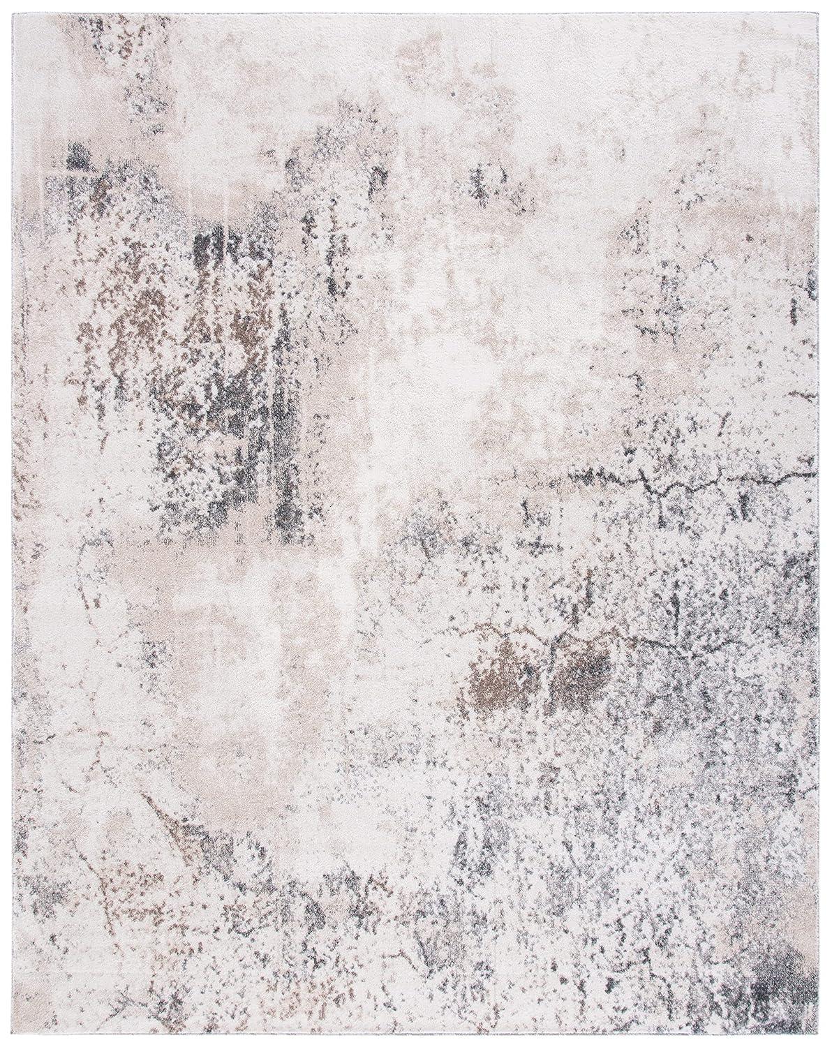 SAFAVIEH Aston Charmaine Abstract Area Rug, Ivory/Grey, 10' x 14'
