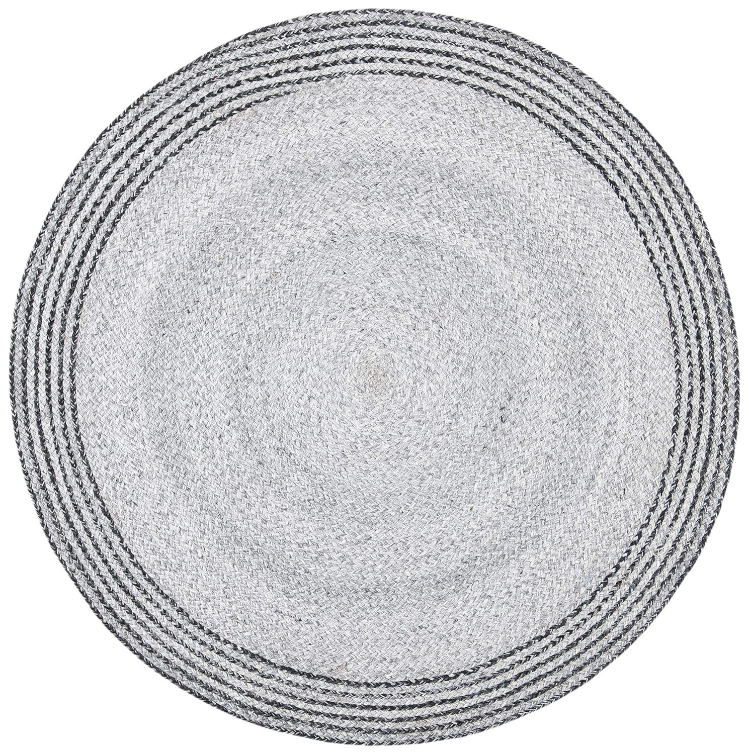 Cape Cod CAP223 Hand Woven Area Rug - Grey/Charcoal - 7' round - Safavieh.
