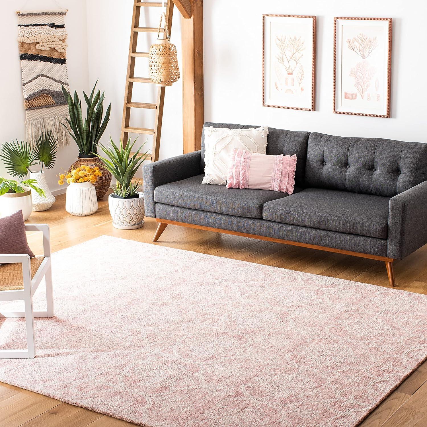 Metro MET996 Hand Tufted Indoor Area Rug - Pink/Ivory - 8'x10' - Safavieh