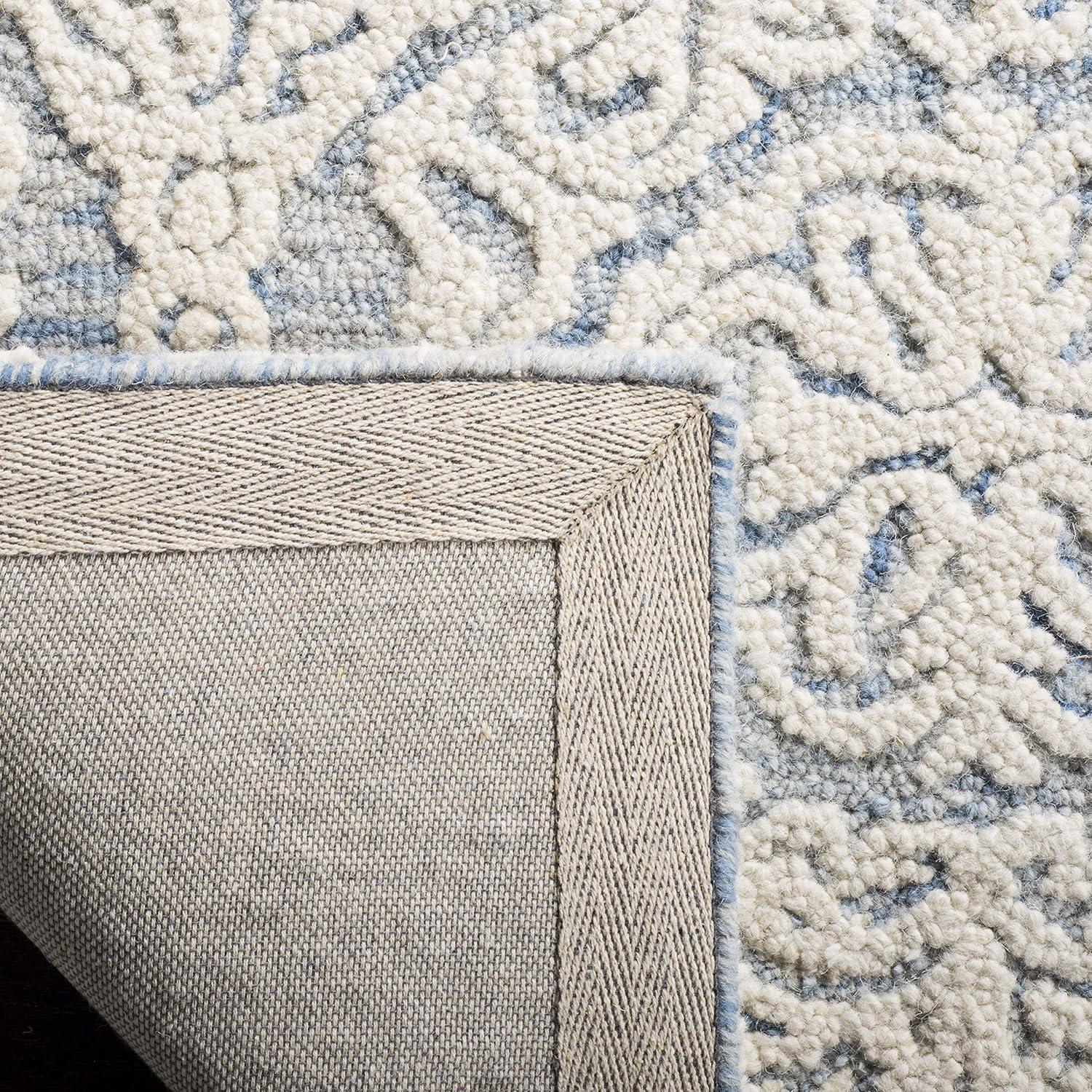 Blossom BLM112 Hand Tufted Indoor Runner Rug - Blue/Ivory - 2'3"x12' - Safavieh