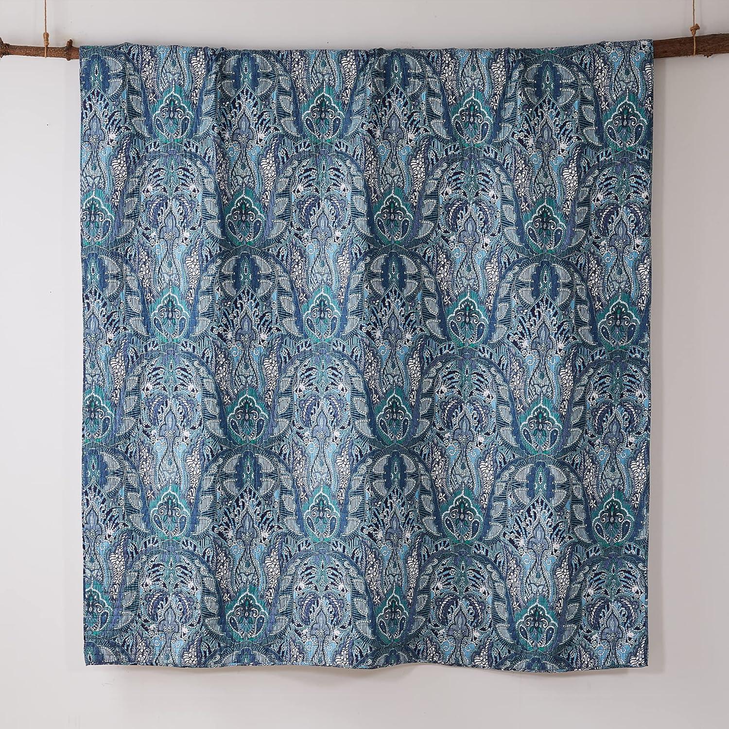 Levtex home Bellamy Teal Quilted Throw
