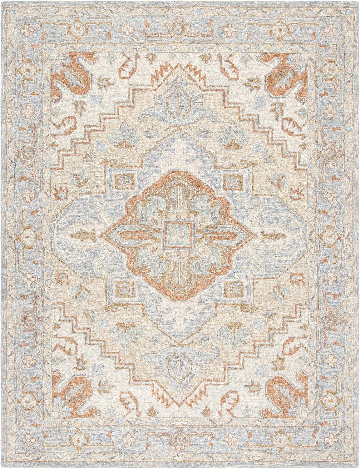 SAFAVIEH Heritage Zoie Oriental Area Rug, Beige/Grey, 6' x 9'