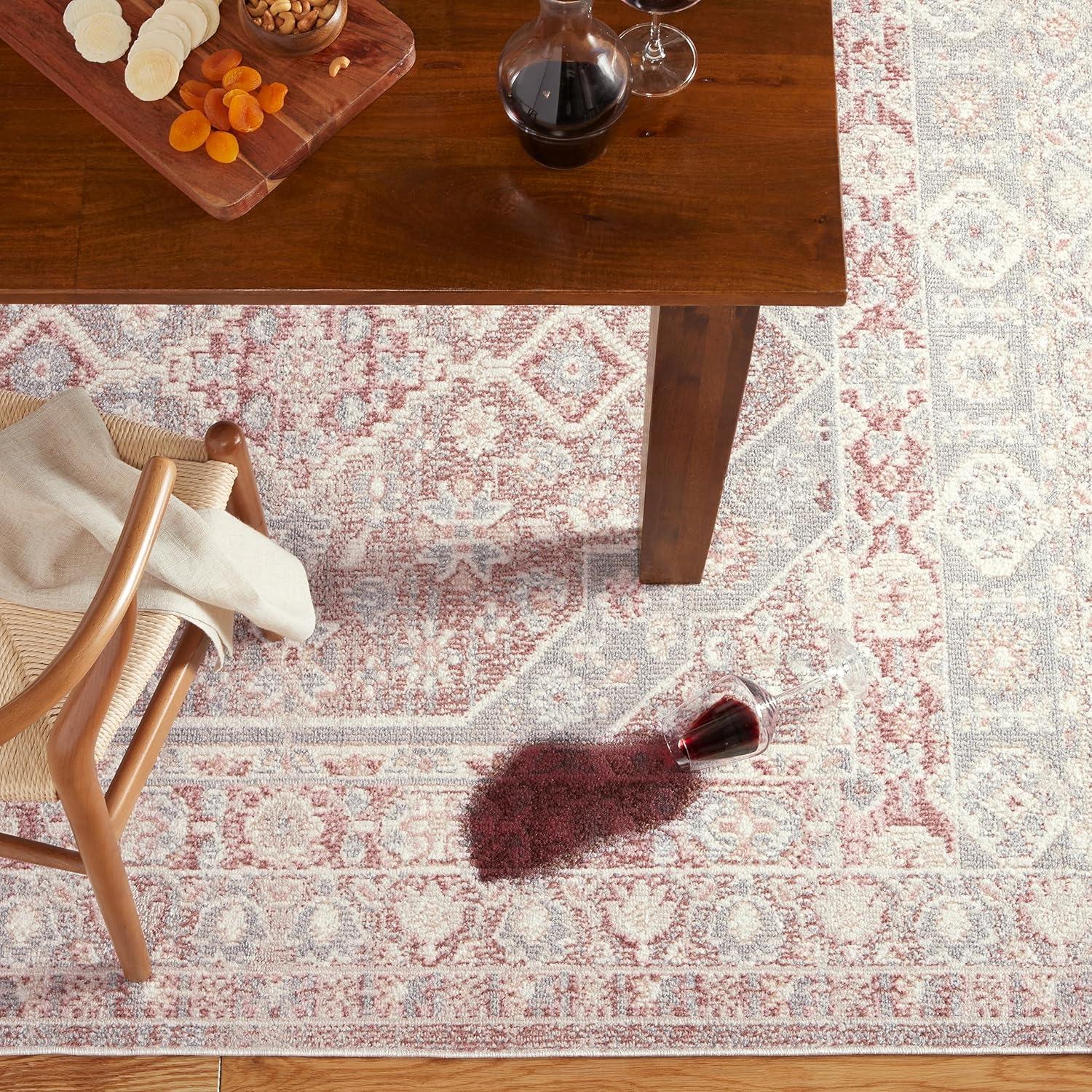 Town & Country Living Town & Country Everyday Rein Everwash Non-Slip Backing Washable Area Rug Brown/Grey