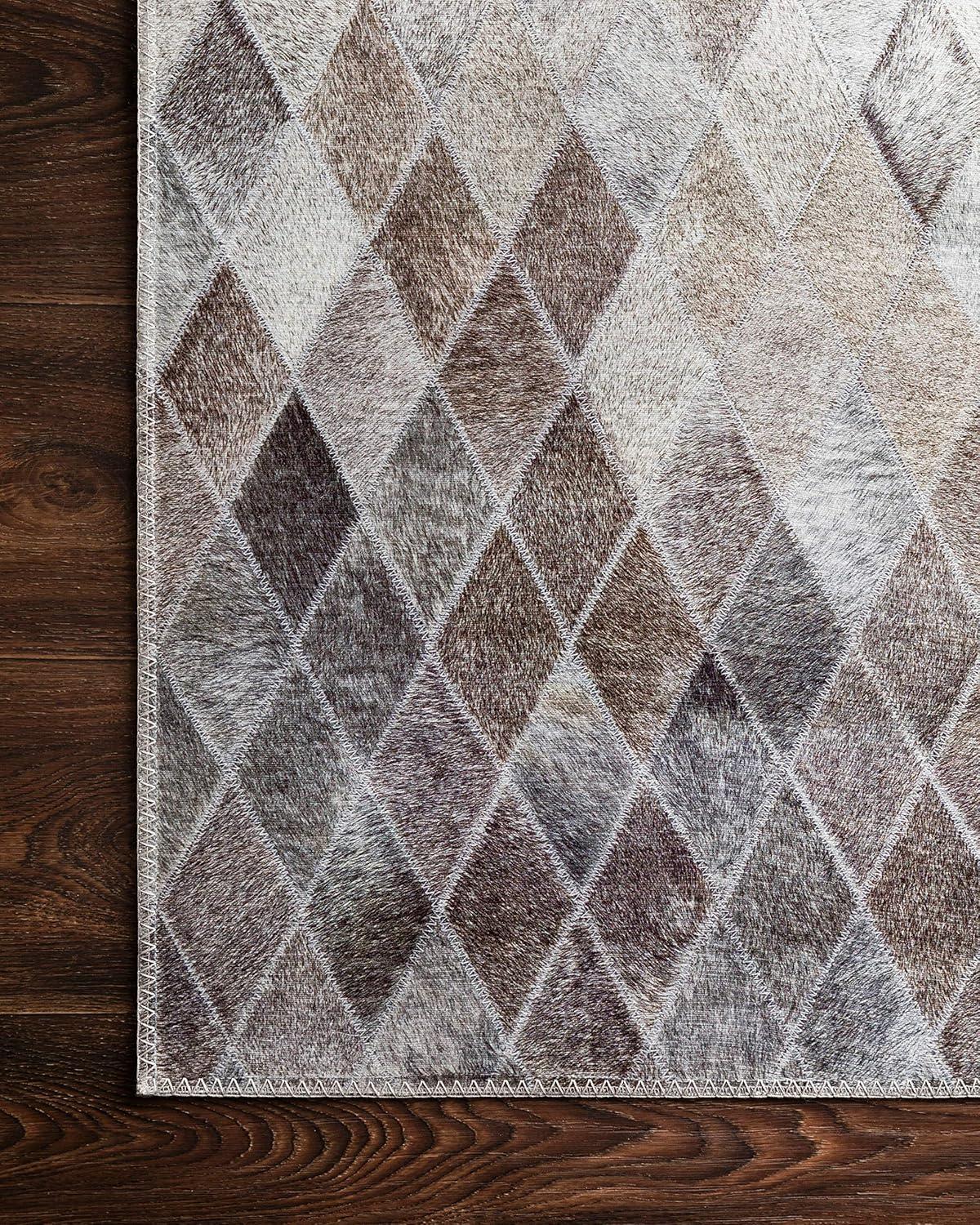 Maddox Sand & Taupe Faux Cowhide 5' x 7'6" Area Rug