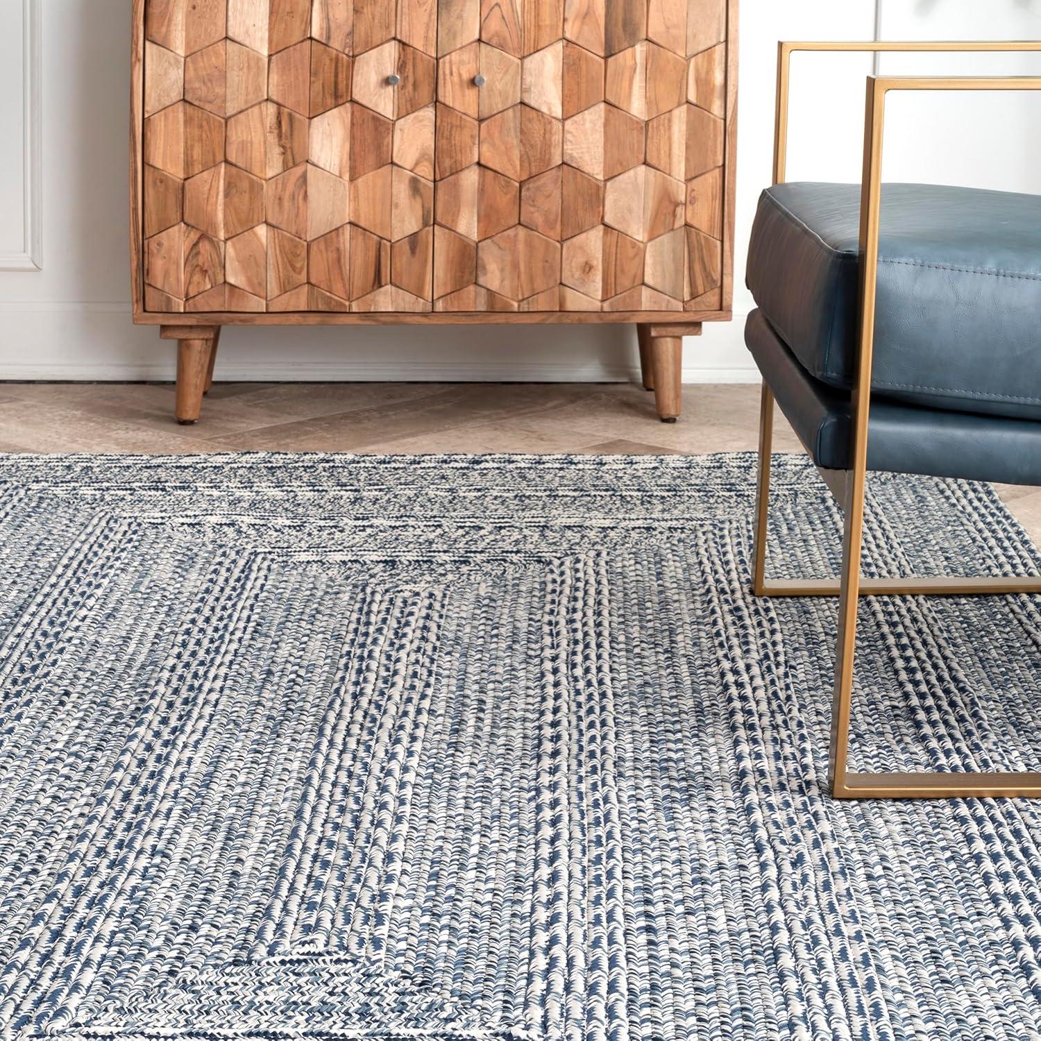 Nuloom Rowan Solid Oval 8x10 Indoor/Outdoor Area Rug for Living Room Patio Deck Front Porch Kitchen, Ivory