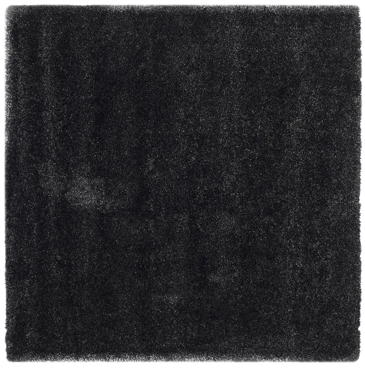 SAFAVIEH California Plush Solid Shag Area Rug, Dark Grey, 8'6" x 8'6" Square
