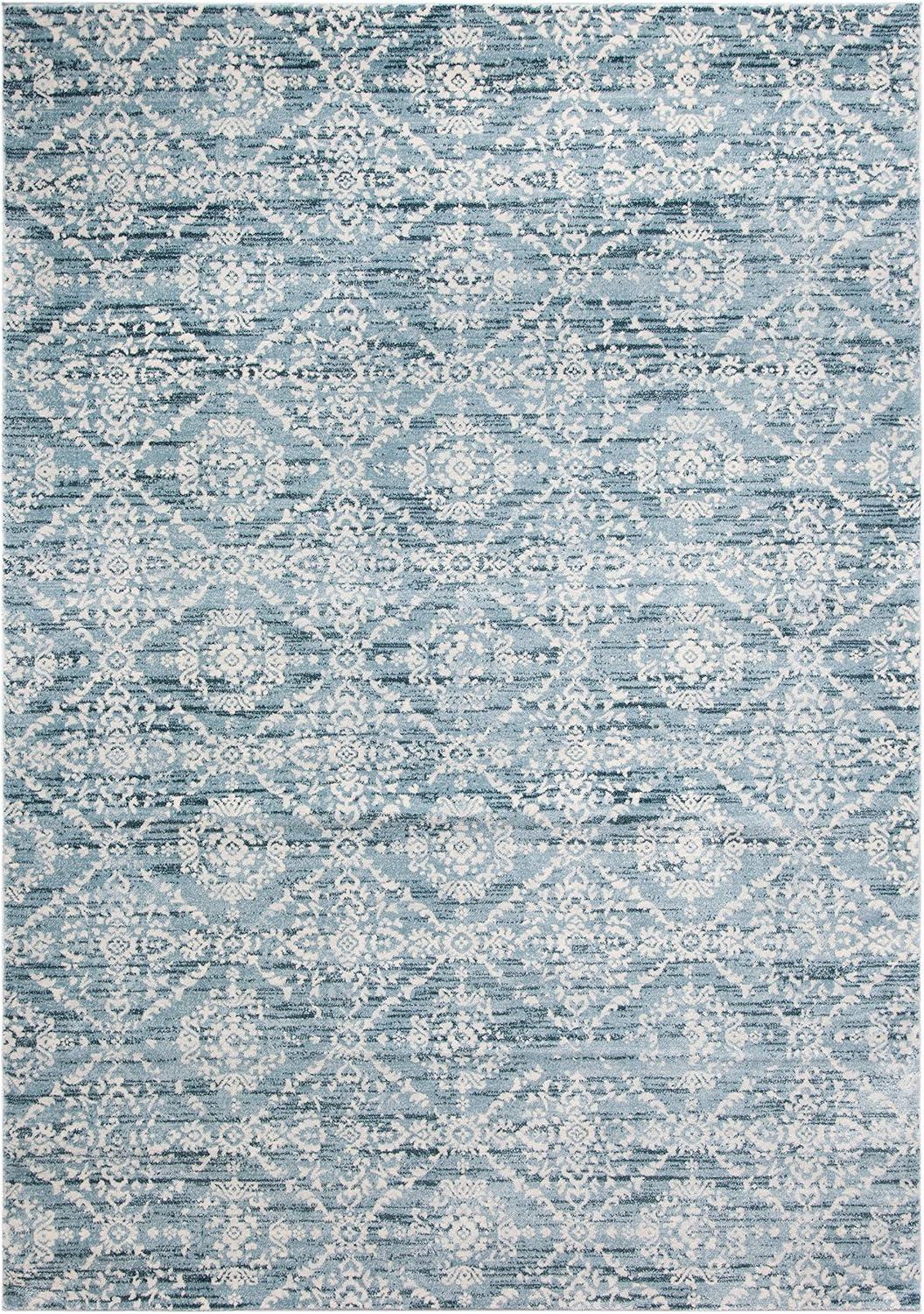 Martha Stewart Isabella - MSR0953 - Indoor Power Loomed Area Rugs - Denim Blue/Ivory - 5'3"x7'7"