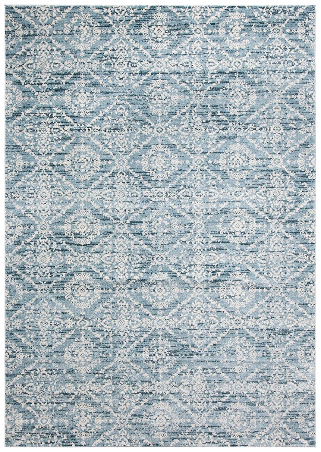 Martha Stewart Isabella - MSR0953 - Indoor Power Loomed Area Rugs - Denim Blue/Ivory - 5'3"x7'7"