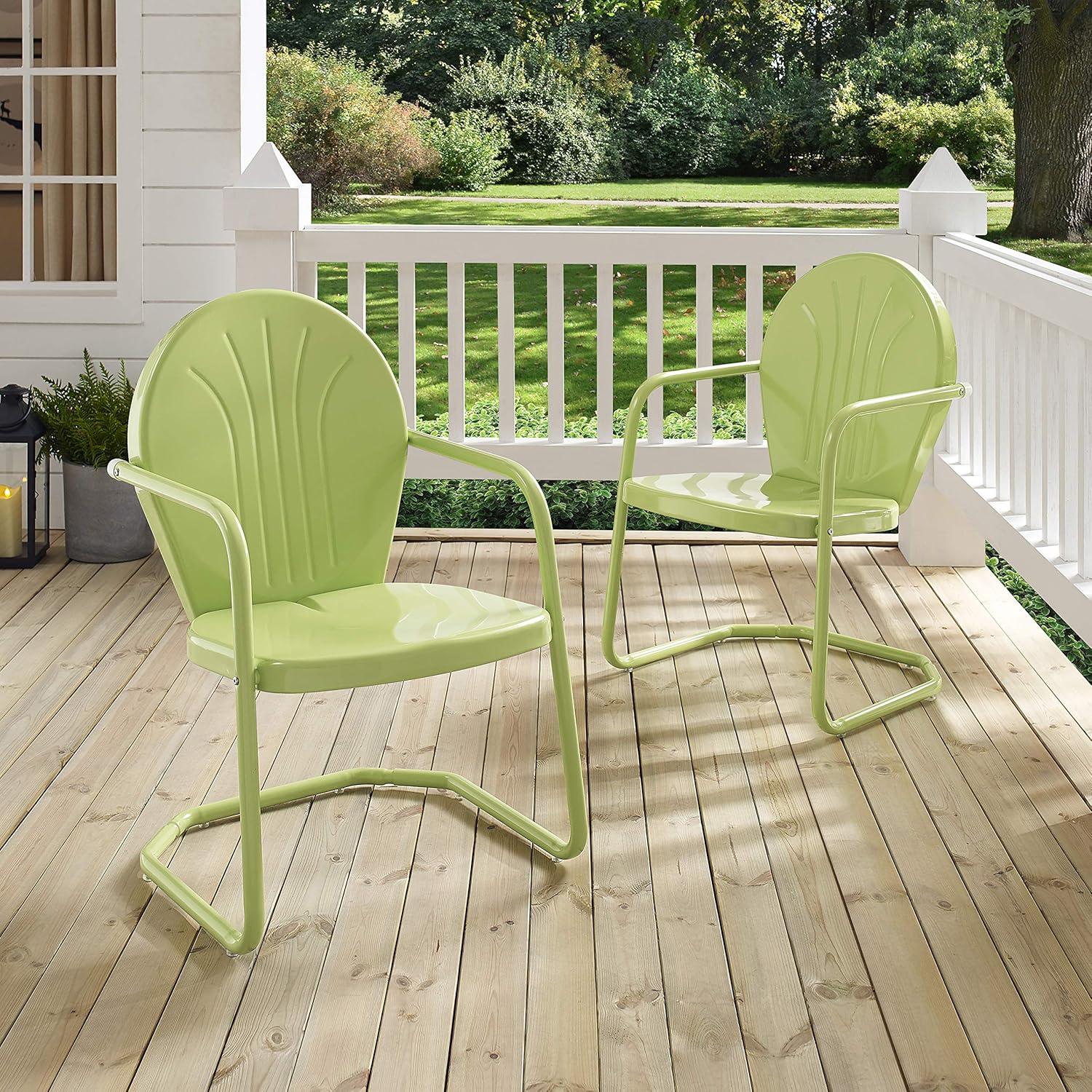 Key Lime Retro Metal Outdoor Lounge Chair