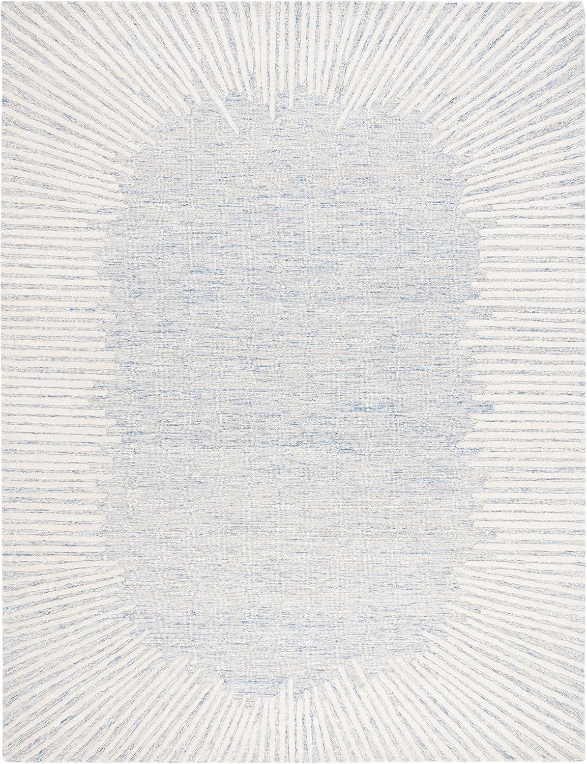 SAFAVIEH Abstract Frieda Radiate Area Rug, Blue/Ivory, 9' x 12'