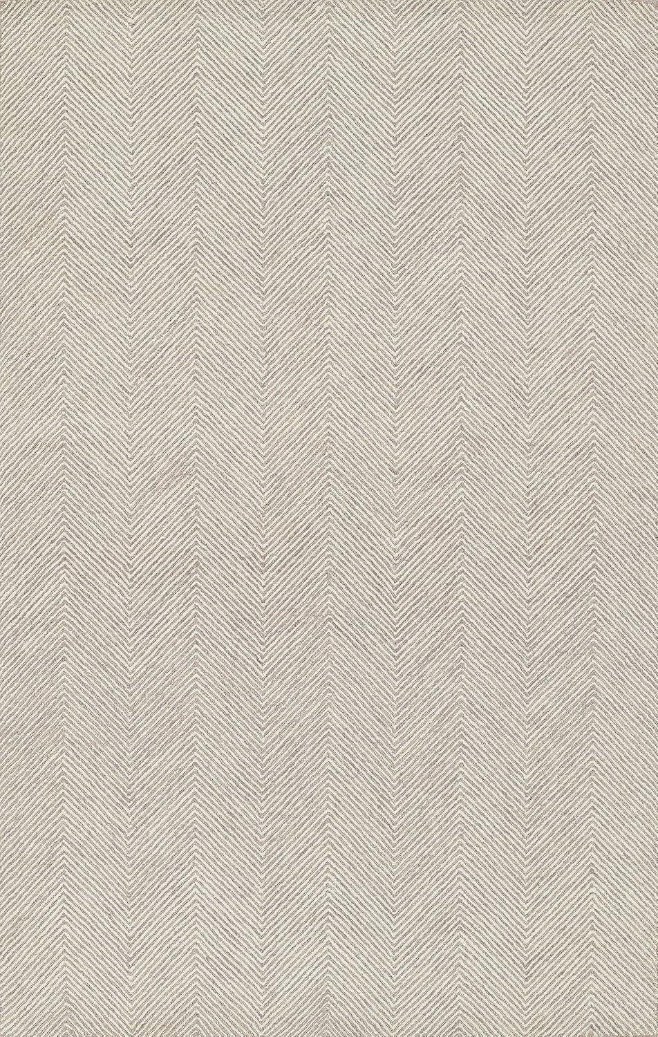 Wheaton Chevron Handmade Tufted Wool Taupe Area Rug