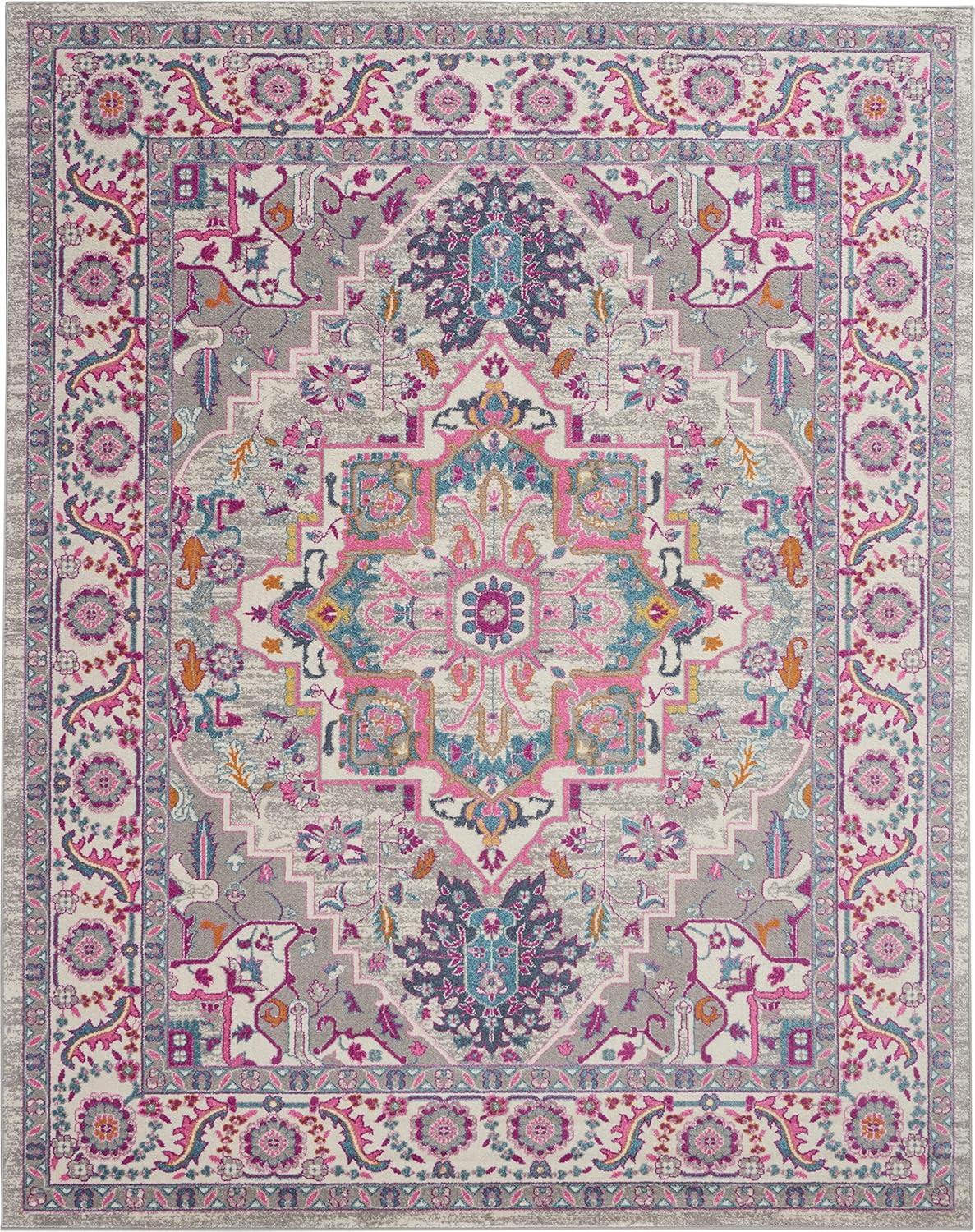 Nourison Passion Colorful Center Medallion Area Rug