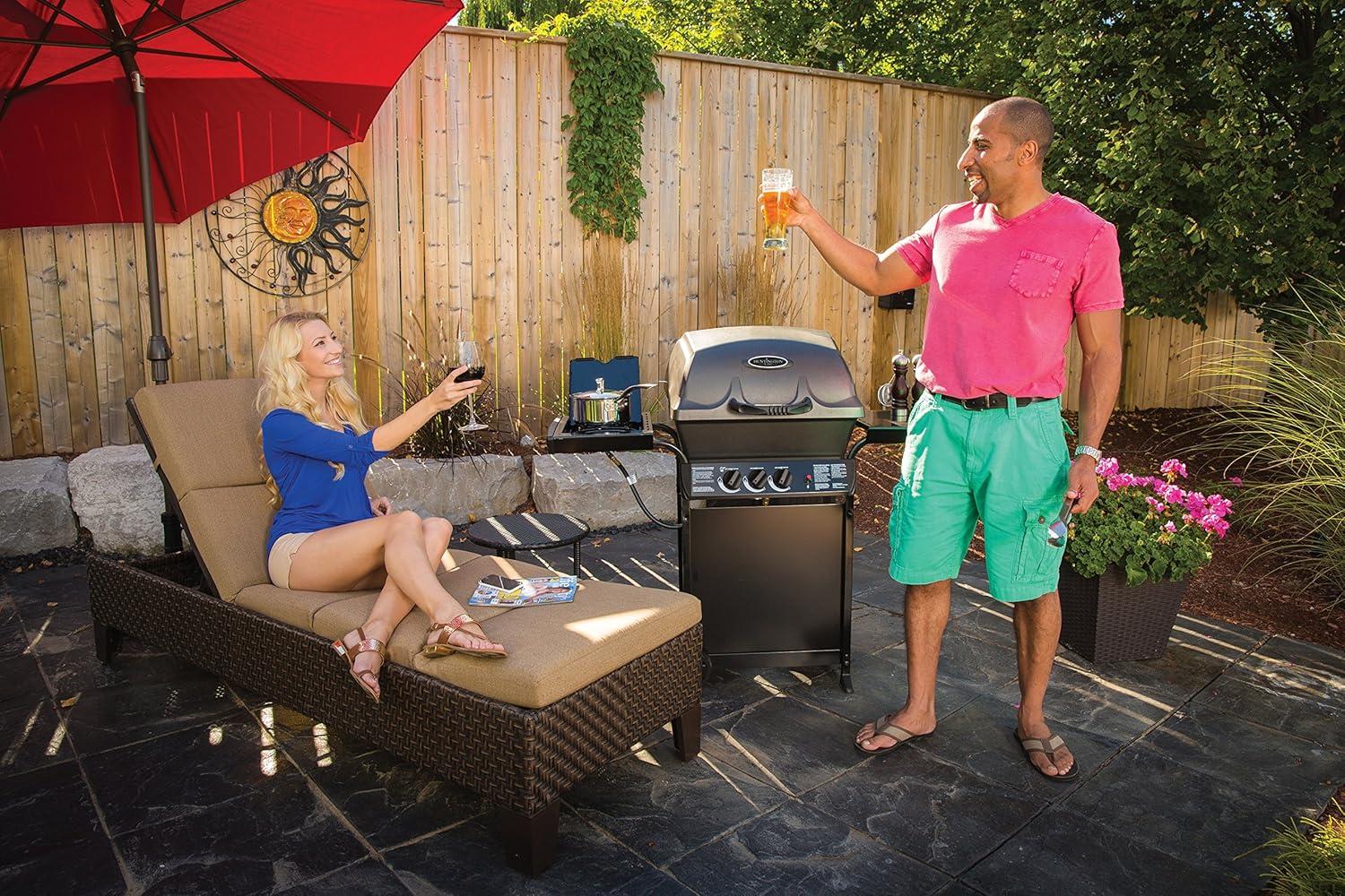 Huntington 30040HNT Liquid Propane Gas Grill,Black