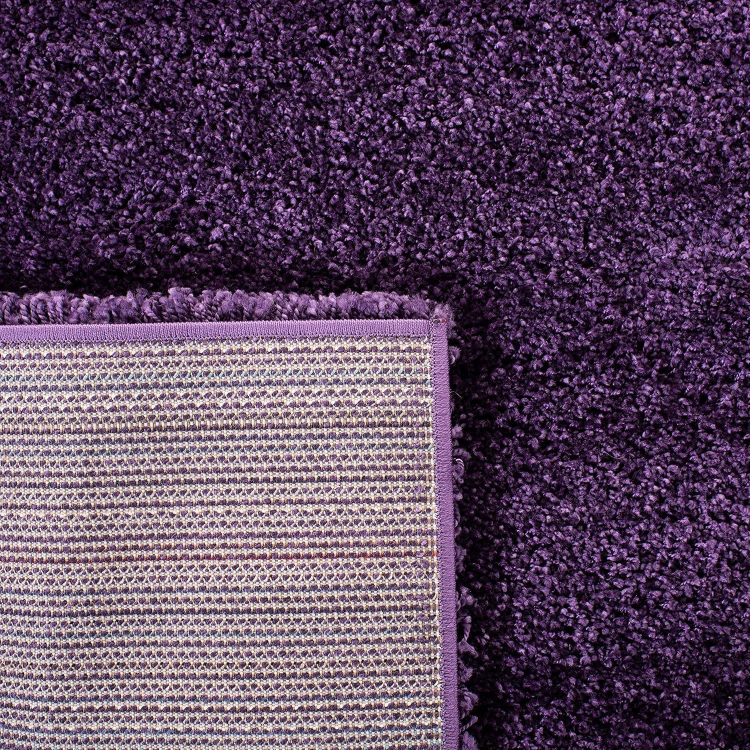 Ultra-Soft Aqua Blue Geometric 8' Square Shag Area Rug