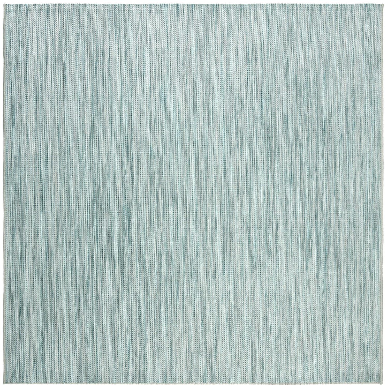 Beach House BHS218 Power Loomed Indoor/Outdoor Area Rug - Aqua - 5'3"x5'3" - Safavieh
