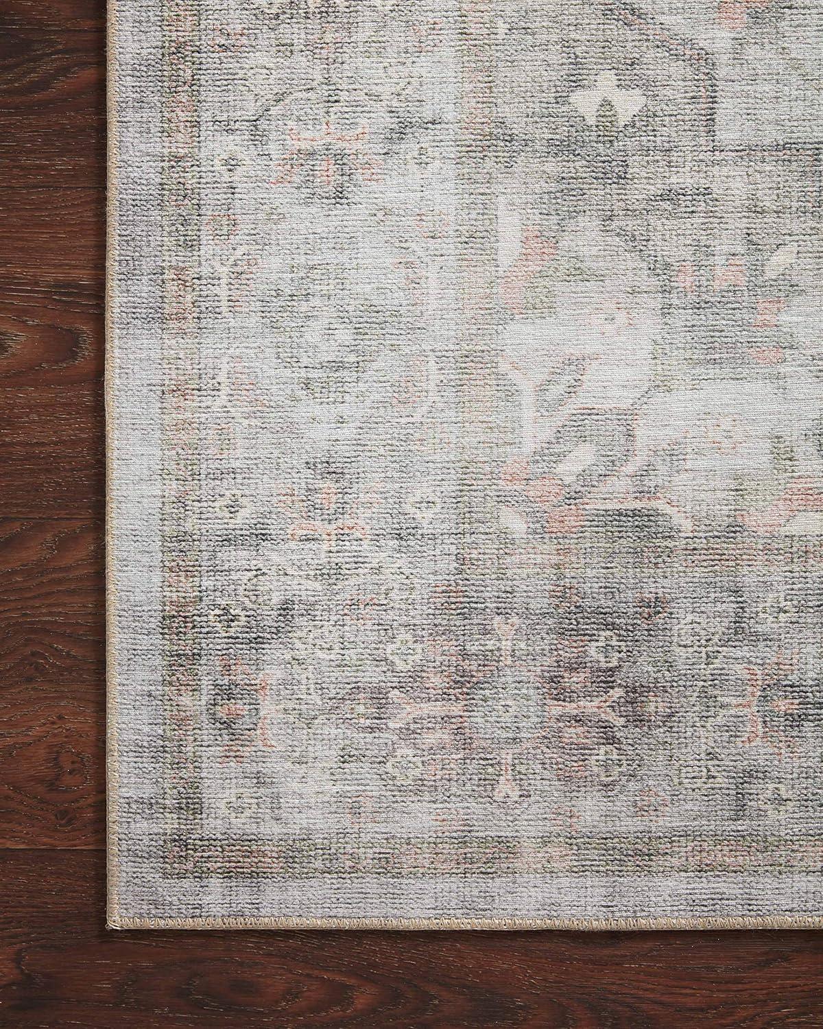 Loloi II Heidi Collection HEI-02 Dove / Blush, Oriental Area Rug 3'-6" x 5'-6"