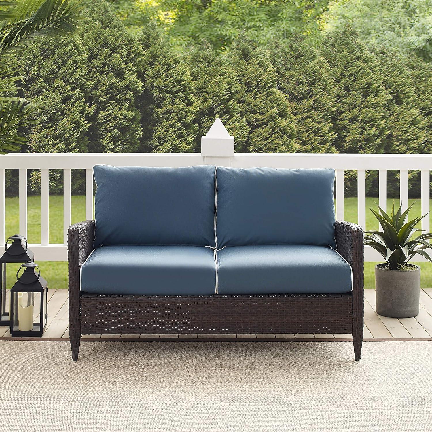 Crosley Kiawah Wicker Outdoor Patio Loveseat