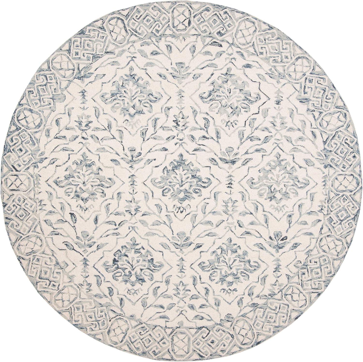 Ivory Elegance 54" Hand-Tufted Round Wool Area Rug