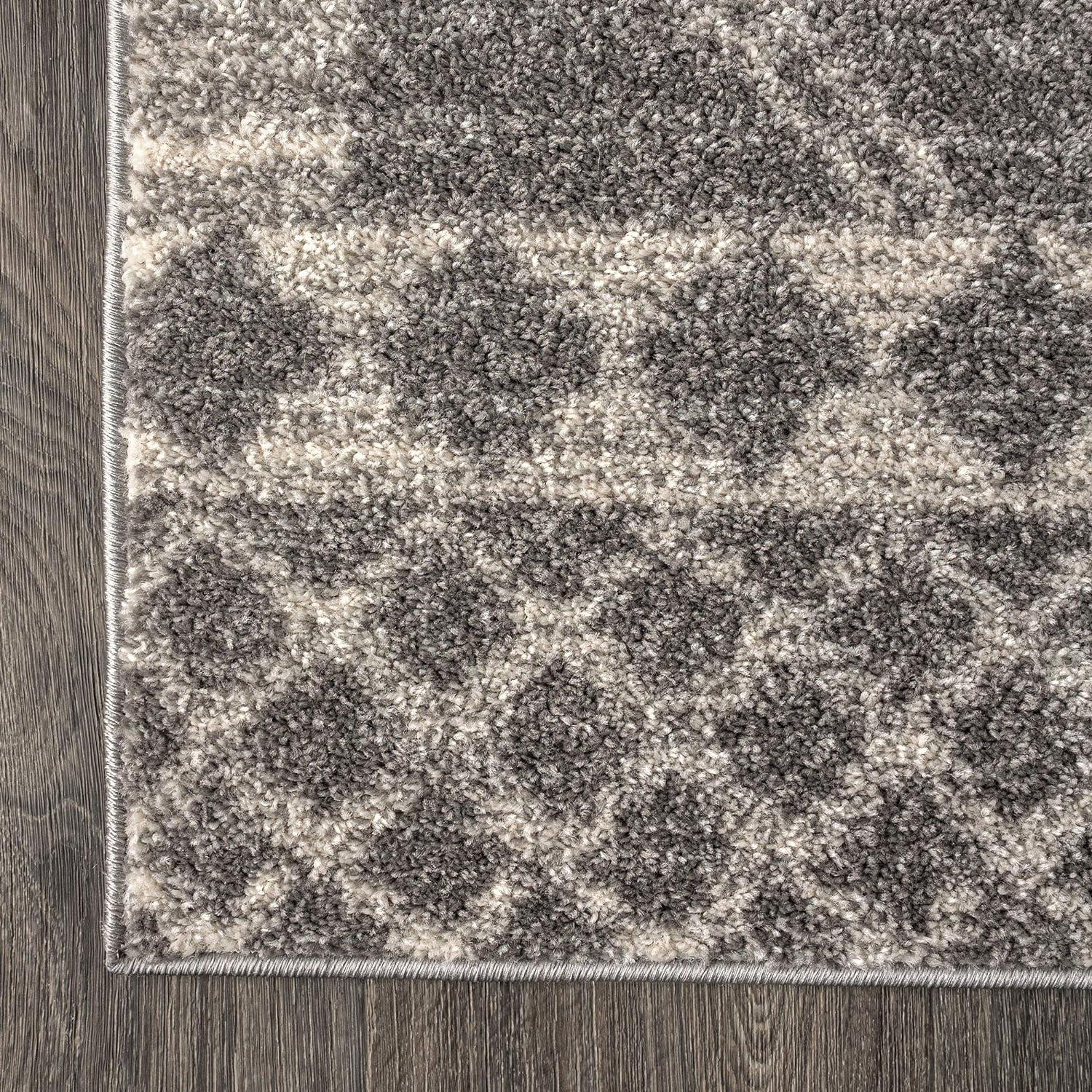 JONATHAN Y Amir Moroccan Beni Souk Gray/Cream 5 ft. x 8 ft. Area Rug