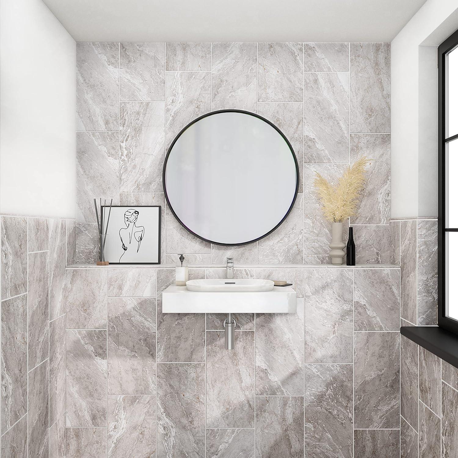 Daltile Perpetuo 8" X 9" Hexagon Porcelain Marble Look Wall & Floor Tile