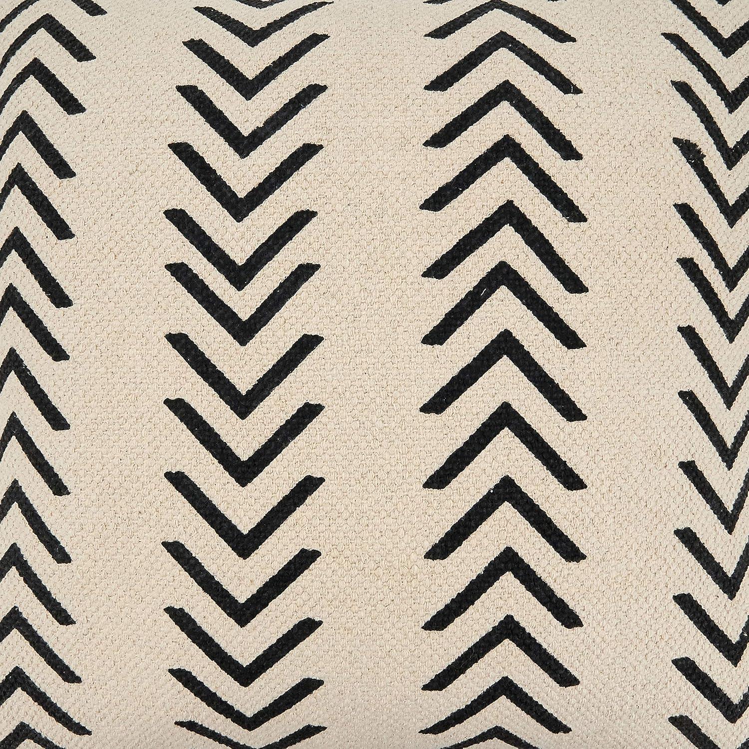 Saro Adah Collection Geometric Cotton Throw Pillow