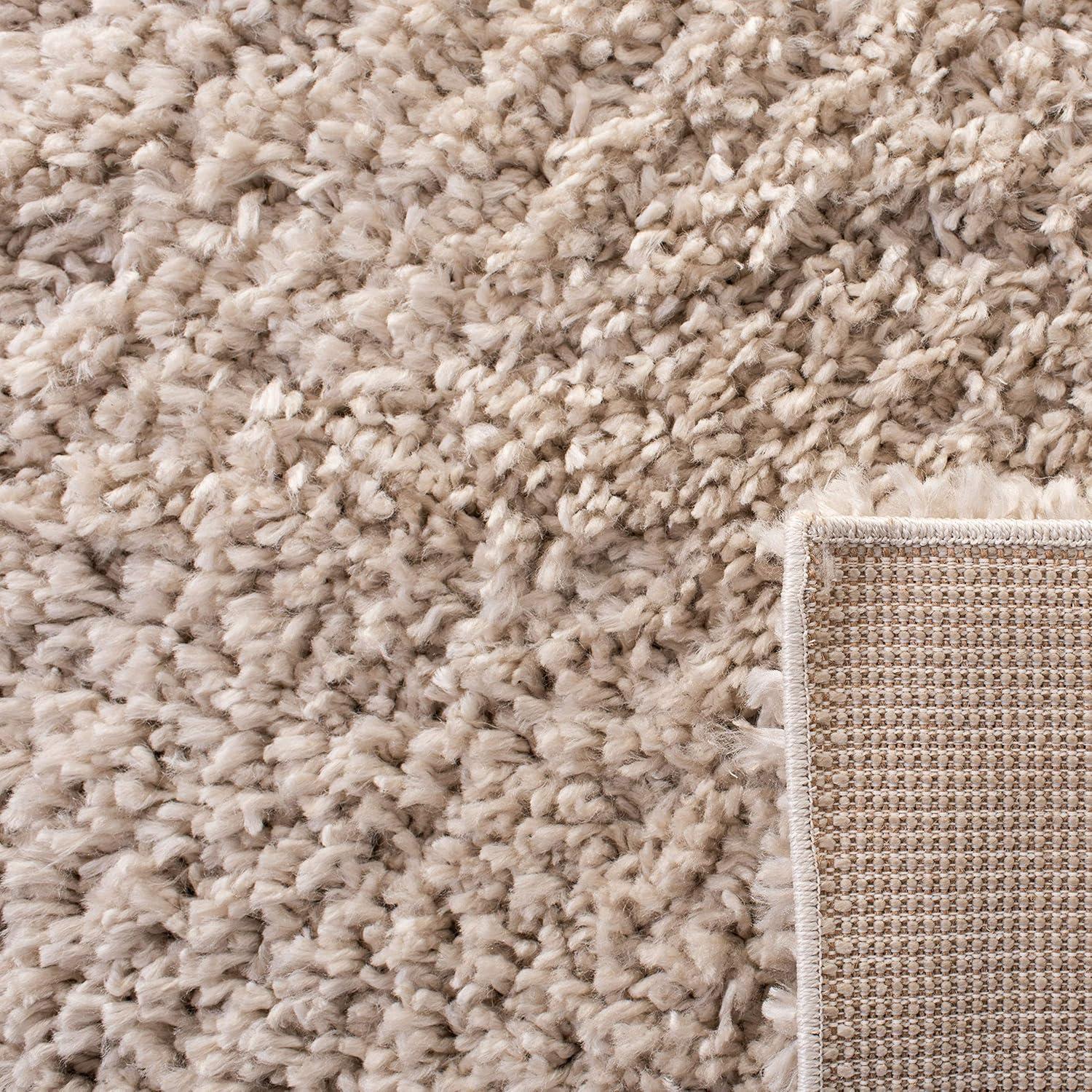 August Shag AUG200 Power Loomed Indoor Area Rug - Beige - 5'3"x7'6" - Safavieh