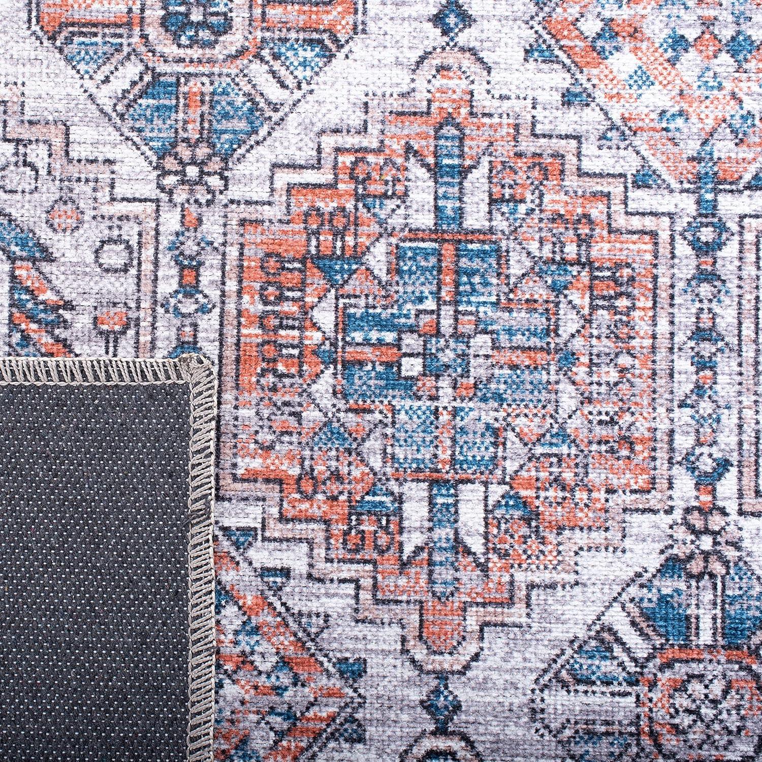 Serapi SEP520 Power Loomed Machine Washable Runner Rug - Ivory/Rust - 2'x9' - Safavieh.