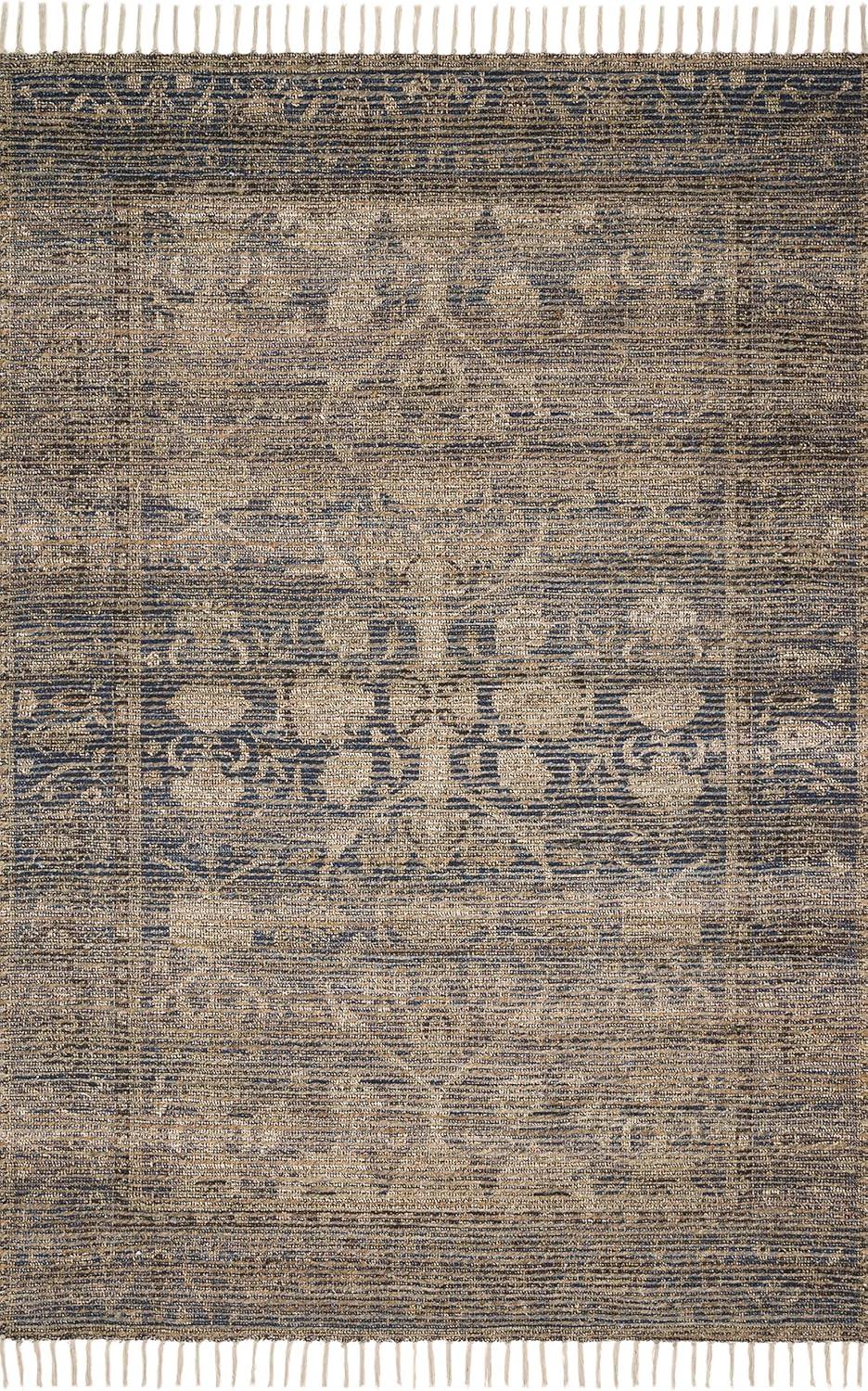 Justina Blakeney x Loloi Cornelia Collection Indigo / Natural TRANSITIONAL Area Rug 18" x 18" Sample