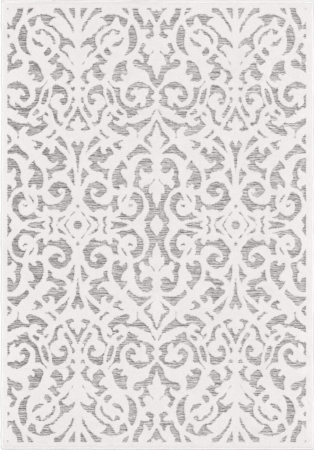 Elegant Lady Bird Natural Gray Indoor/Outdoor Area Rug, 5'2" x 7'6"