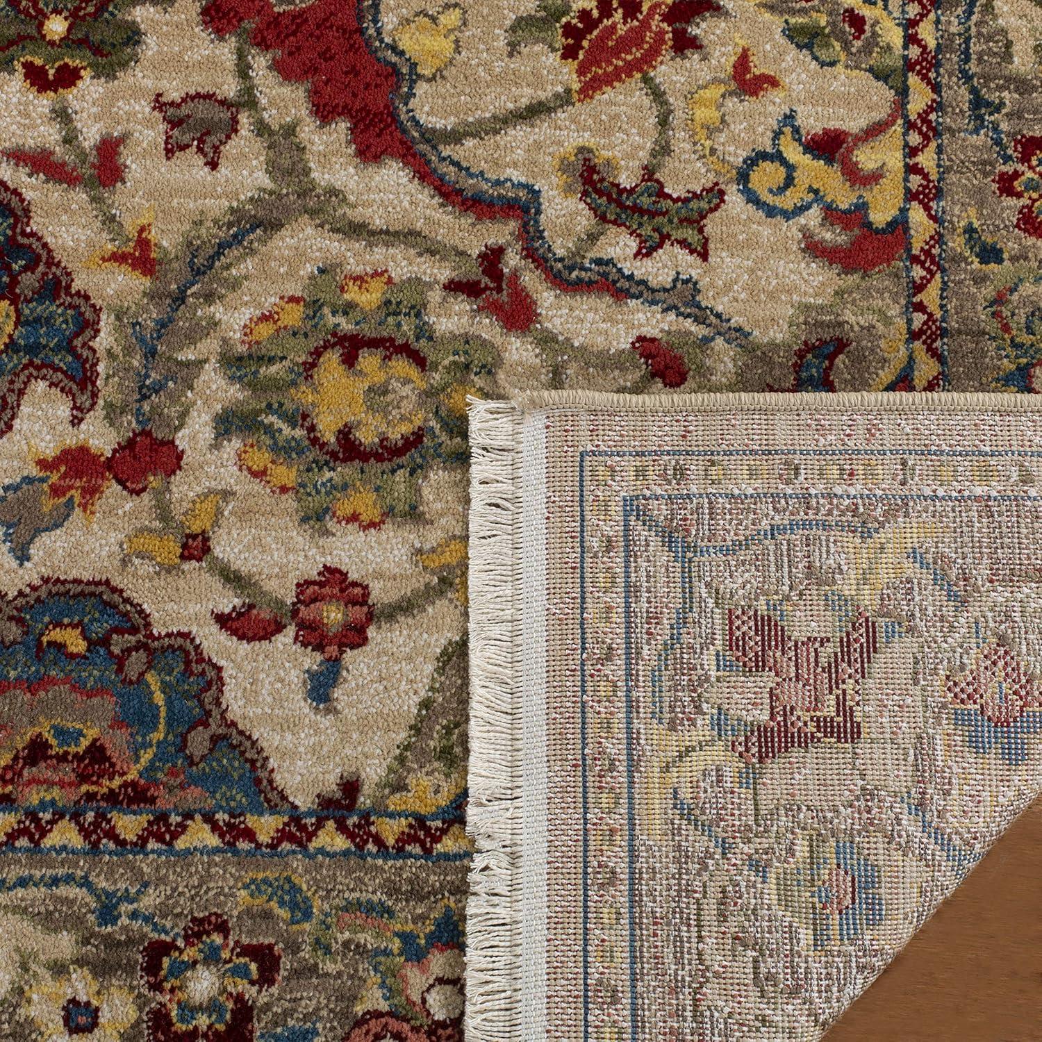 SAFAVIEH Kashan Vincent Oriental Runner Rug, Ivory/Taupe, 2'6" x 10'
