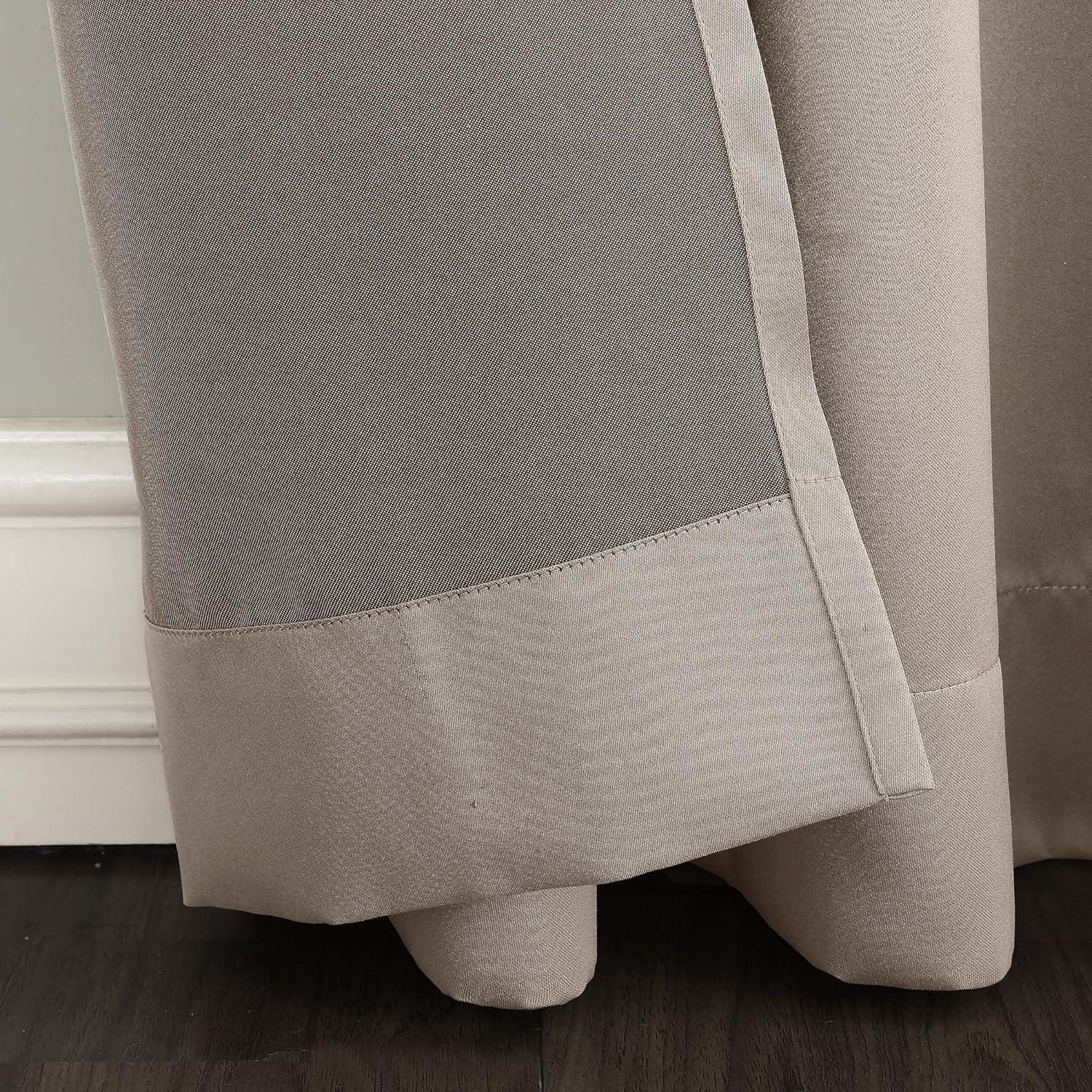 Sun Zero Madison Room-Darkening Grommet Curtain Panel, 54"X108", Stone