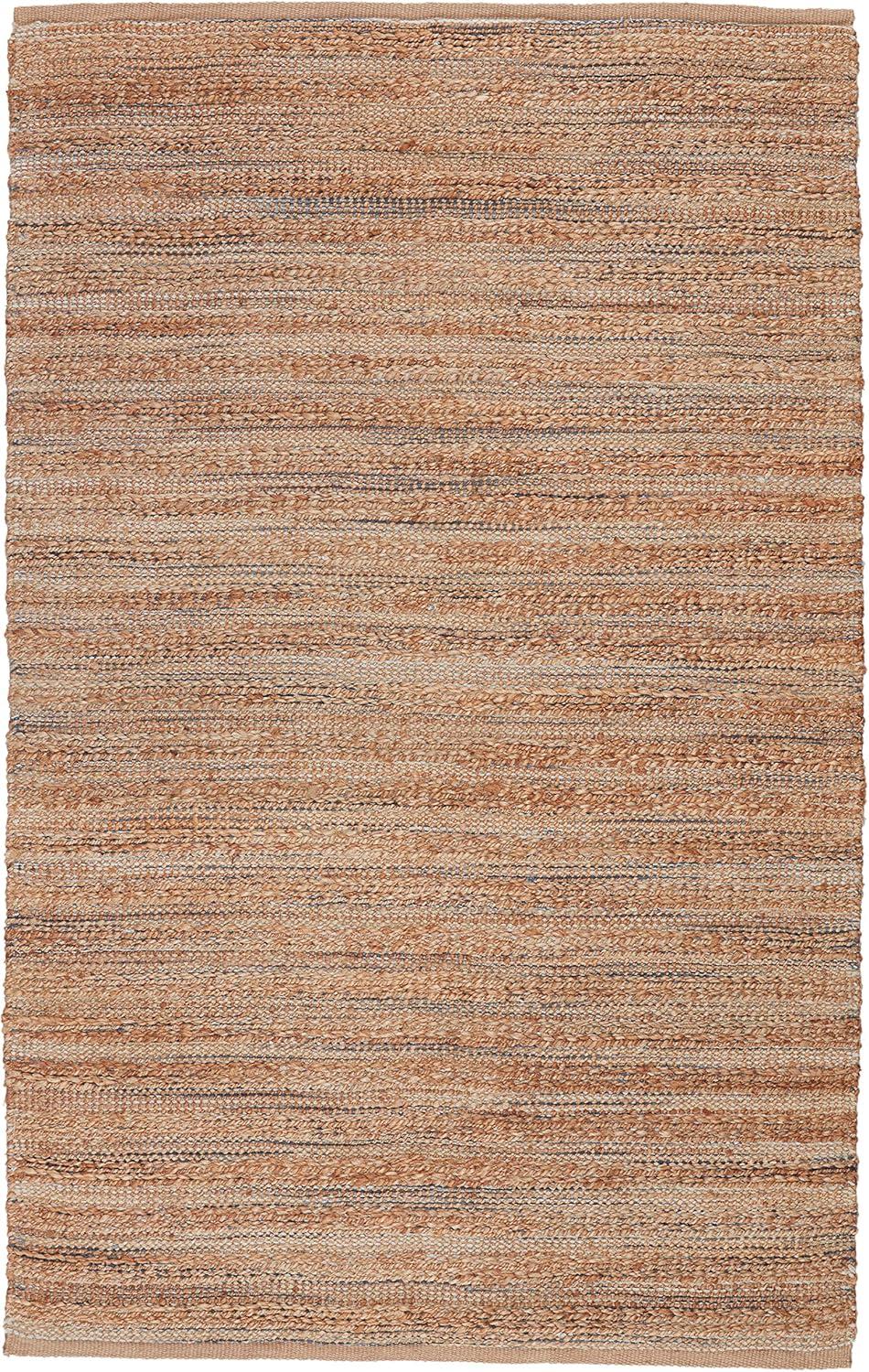 Almond Buff Coastal Hand-Knotted Jute Area Rug, 3'6"x5'6"