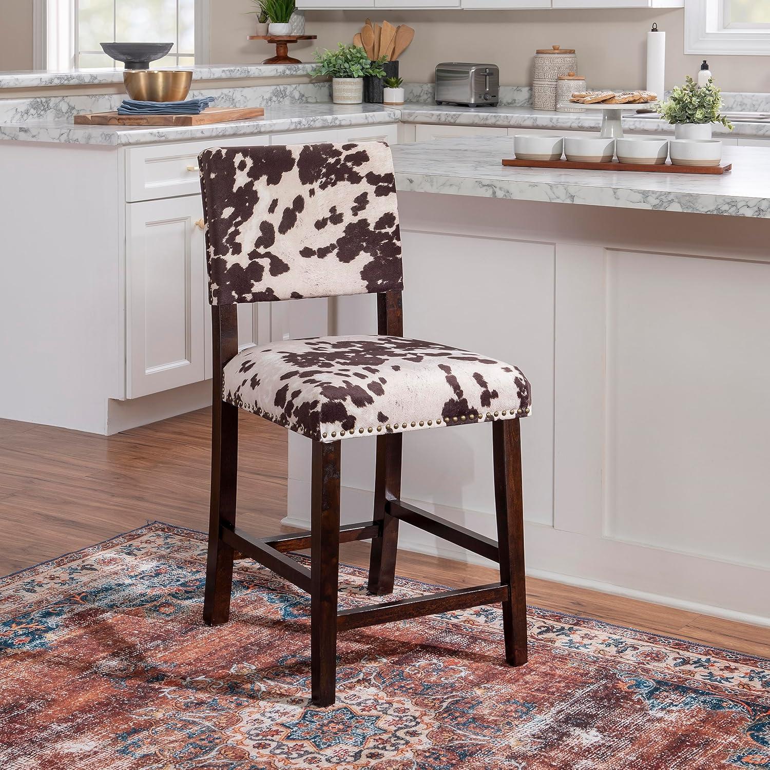 Corey 24" Counter Height Barstool Wood - Linon