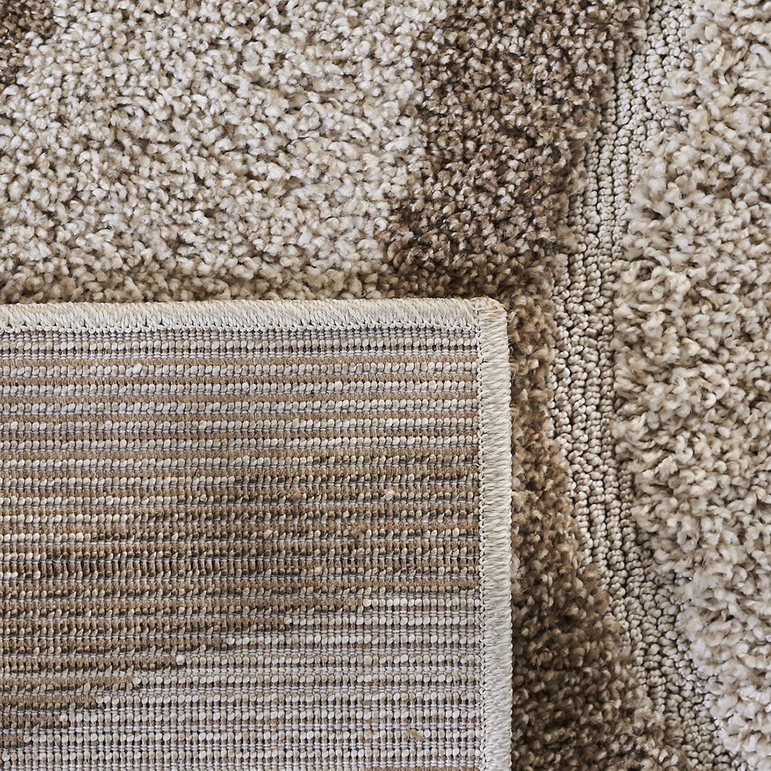 Florida Shag SG461 Power Loomed Indoor Runner Rug - Ivory/Beige - 2'3"x9' - Safavieh