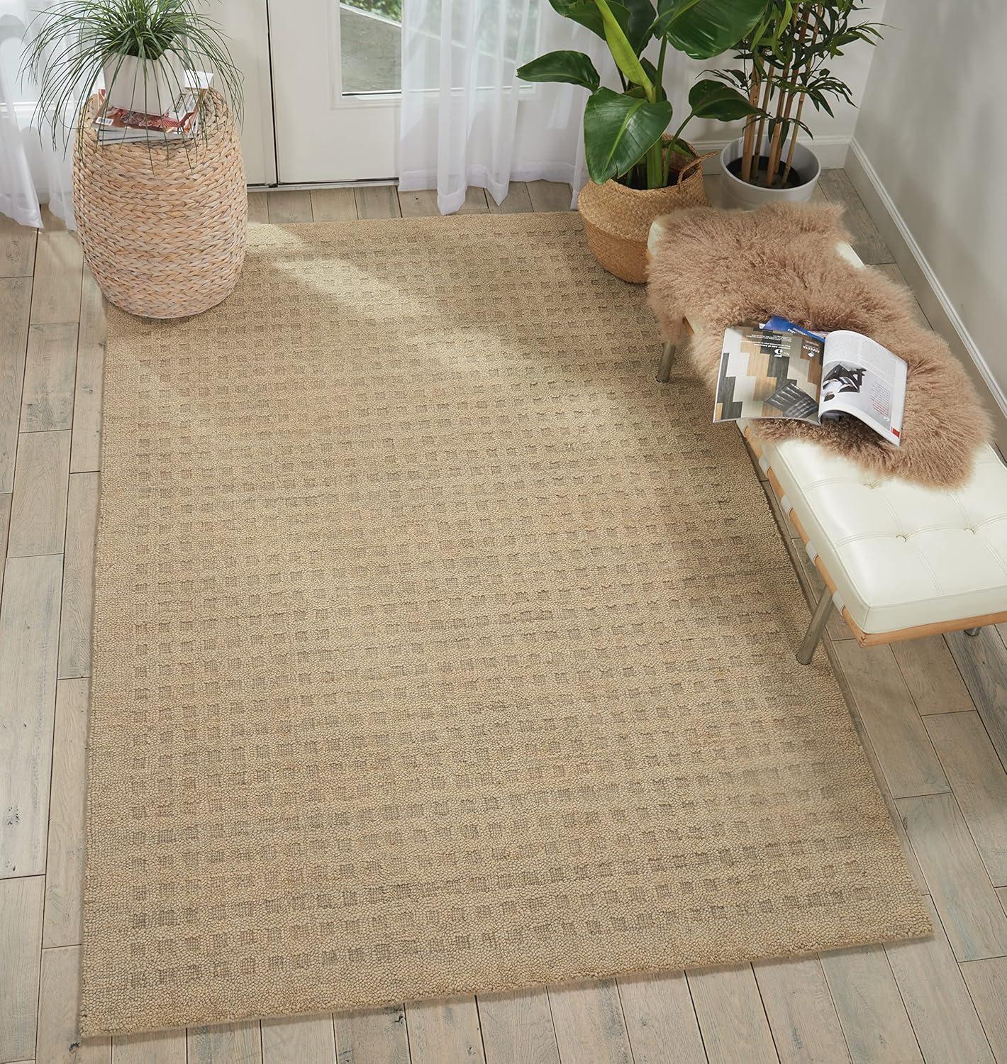 Nourison Perris Textured Indoor Area Rug Taupe 5' x 7'6"