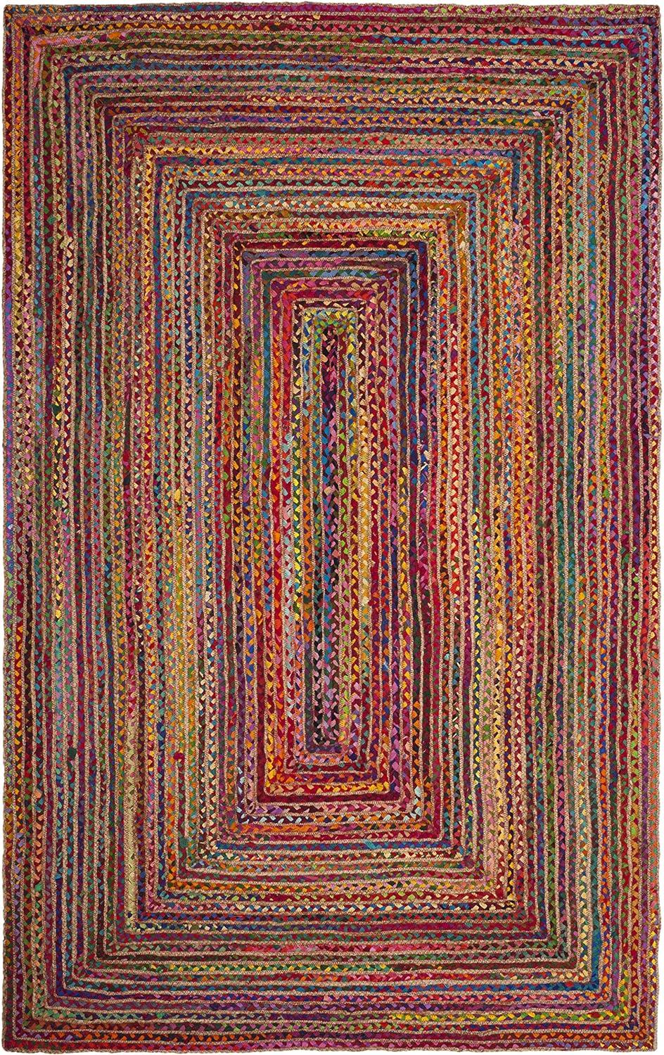 Cape Cod CAP202 Woven Indoor Area Rug - Red/Multi - 5'x8' - Safavieh