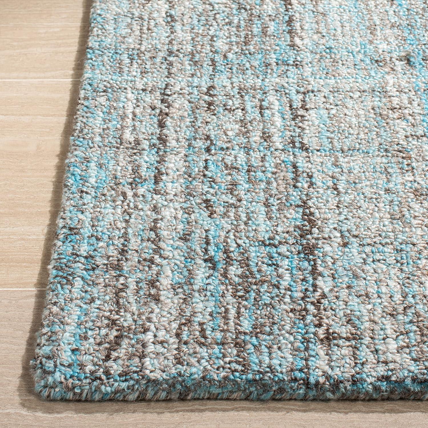 Abstract ABT141 Handmade Indoor Area Rug - Blue/Multi - 6'x9' - Safavieh