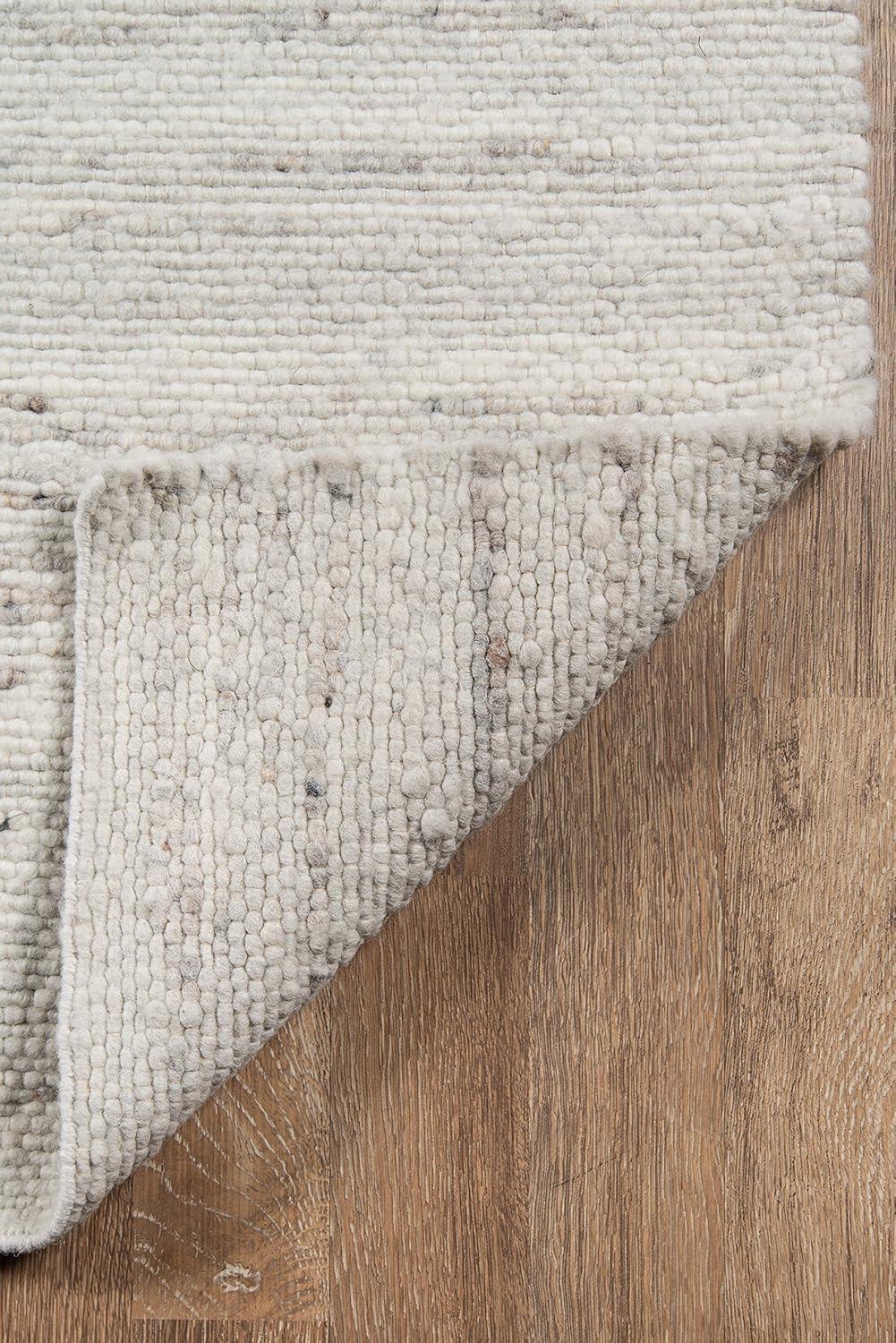 Richmond Collins Hand-Woven Wool Ivory Area Rug