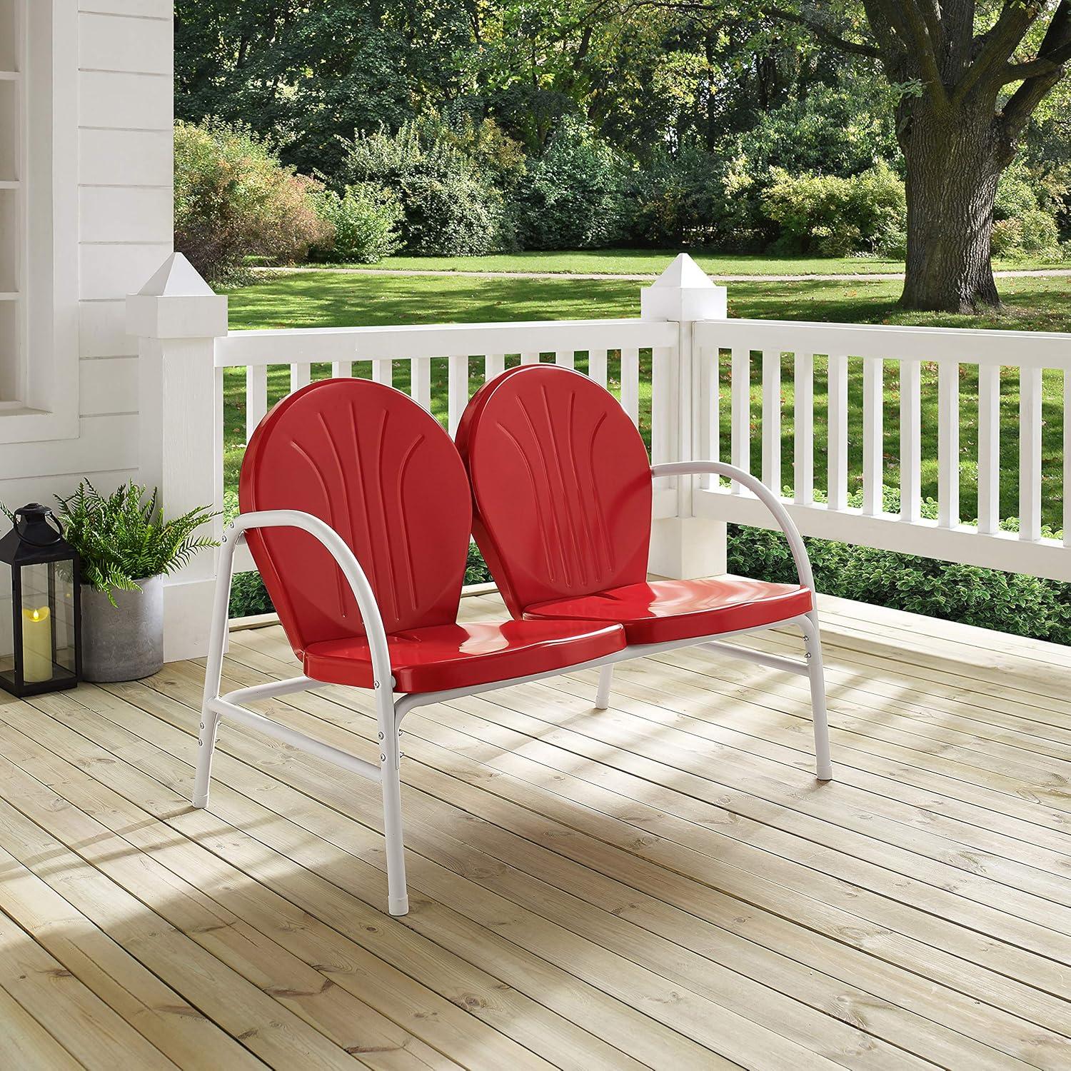 Griffith Outdoor Loveseat - Bright Red - Crosley