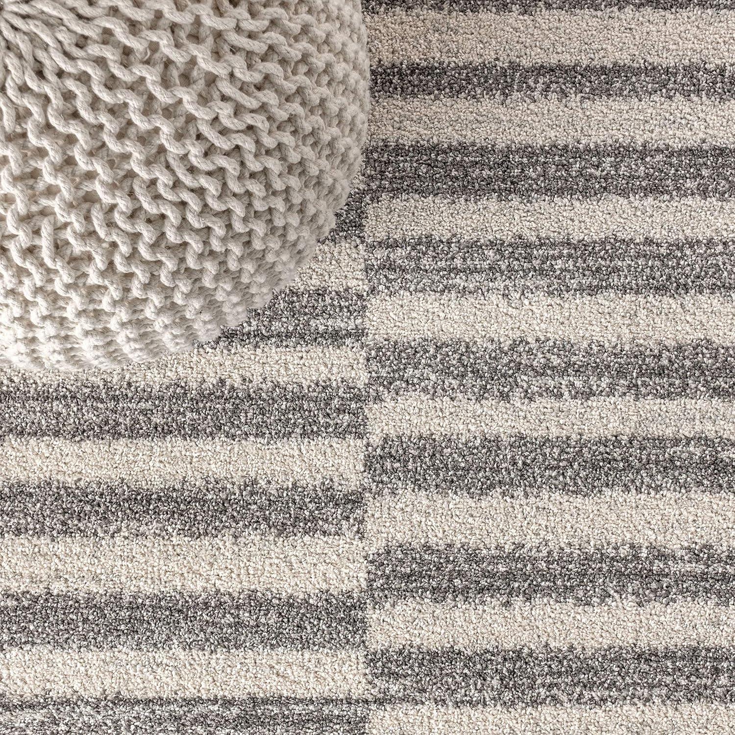 Lyla Offset Stripe Area Rug  - JONATHAN Y